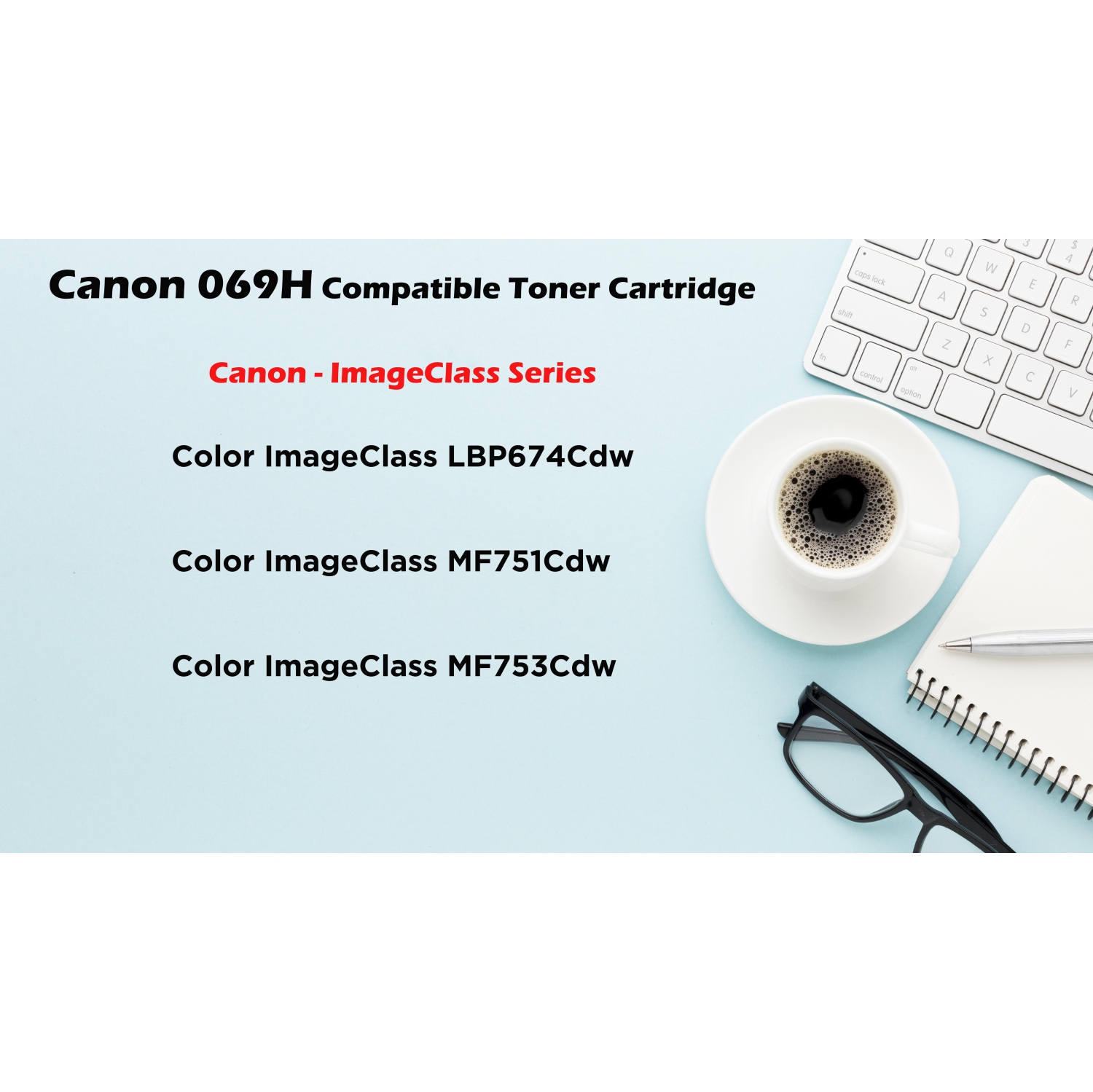 [New Chip] Ultra Toner® Compatible Replacement for Canon 069H Toner Cartridge canon069 069 crg-069 High Yield - Printer Color ImageClass LBP674Cdw