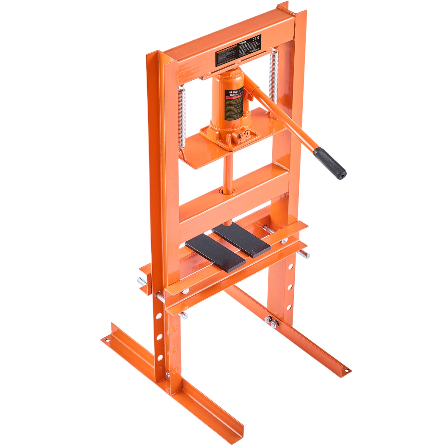 VEVOR 6 Ton Hydraulic Shop Press, H-Frame Hydraulic Garage/Shop Floor Press, Adjustable Shop Press with Press Plates, Heavy Duty Hydraulic Press for