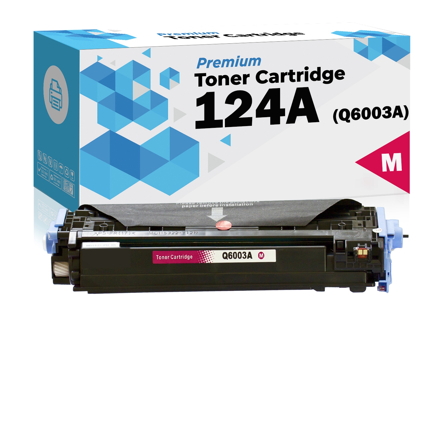 Ultra Toner® Compatible Replacement for HP 124A Toner cartridges Q6003A Magenta Color 1600 2600 2600n 2605dn 2605dtn CM1015 MFP CM1017 MFP Printer