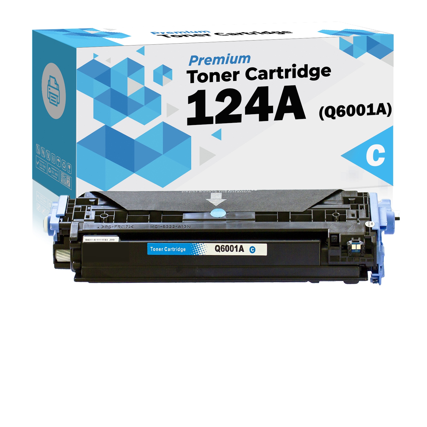 Ultra Toner® Compatible Replacement for HP 124A Toner cartridge Q6001A Cyan Color 1600 2600 2600n 2605dn 2605dtn CM1015 MFP CM1017 MFP Printer