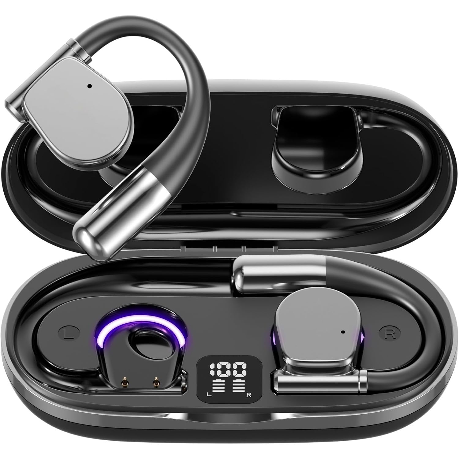 translation earbuds real-time, 145 languages ​​translation earbuds with APP compatible with iOS and Android, OWS translation earbuds headphones,