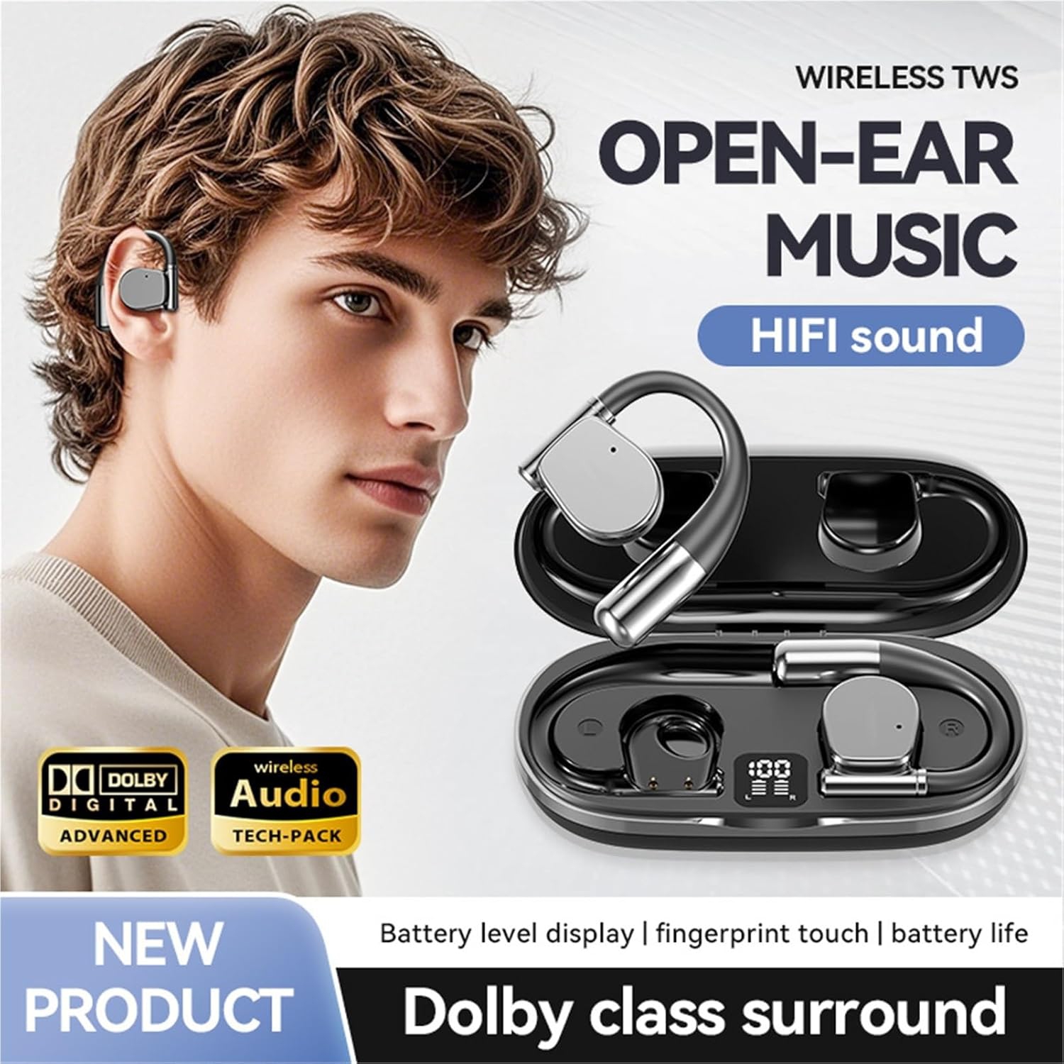 translation earbuds real-time, 145 languages translation earbuds with APP compatible with iOS and Android, OWS translation earbuds headphones,
