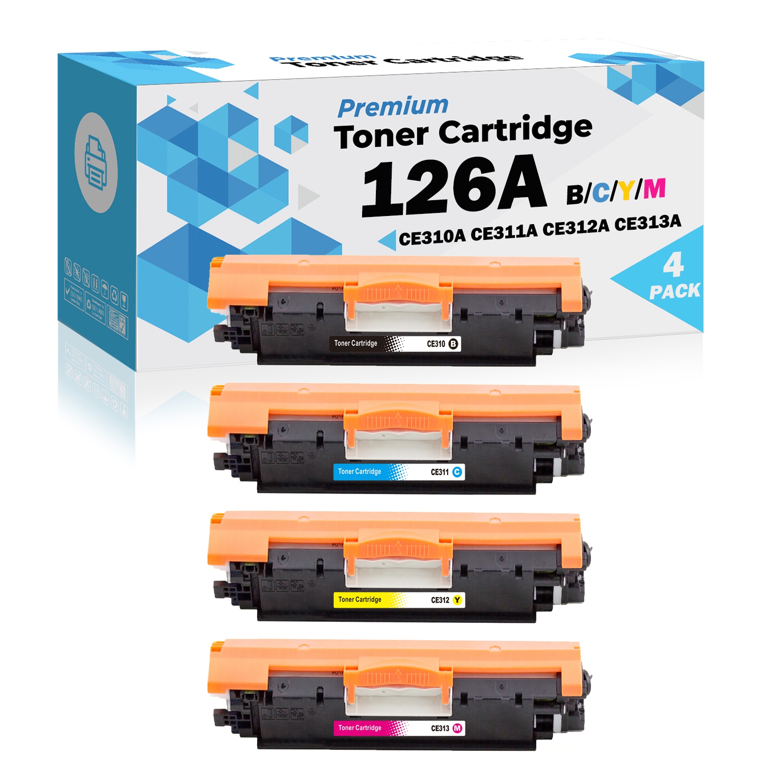Remplacement compatible Ultra Toner® pour HP 126&nbsp;A 310&nbsp;A Cartouche de toner 311&nbsp;A-CE312&nbsp;A 313&nbsp;A HP LaserJet Pro 100 MFP