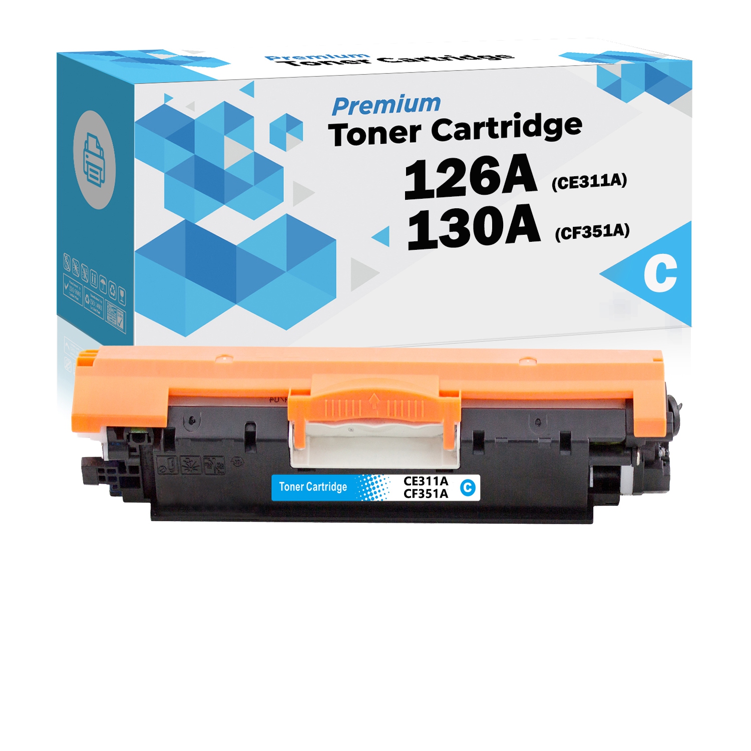 Remplacement compatible Ultra Toner® pour HP 126&nbsp;A Cartouche de toner cyan LaserJet Pro 100 MFP M175a MFP M175nw CP1025 CP1025nw M275 (cyan)