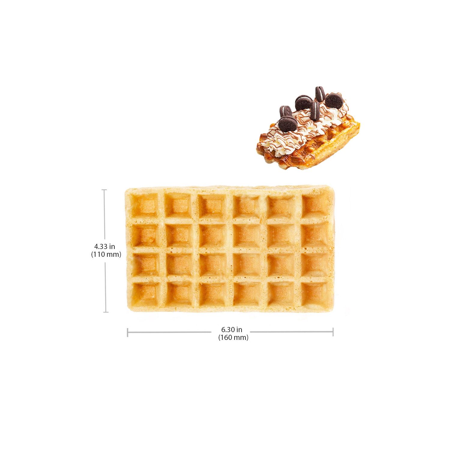 AP-31 Belgian Waffle Maker Thick | Rotating Belgian Waffle Iron | 2 Rectangular Pcs | 110V
