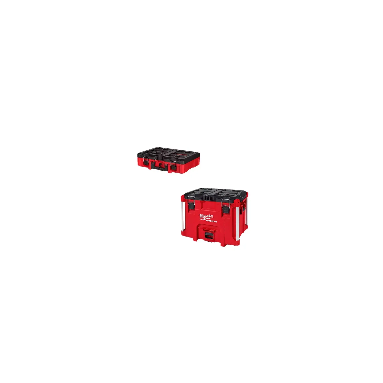 Milwaukee 48-22-842PK PACKOUT Heavy Duty 2-Piece Tool Box Combo Kit – Impact-Resistant Polymer