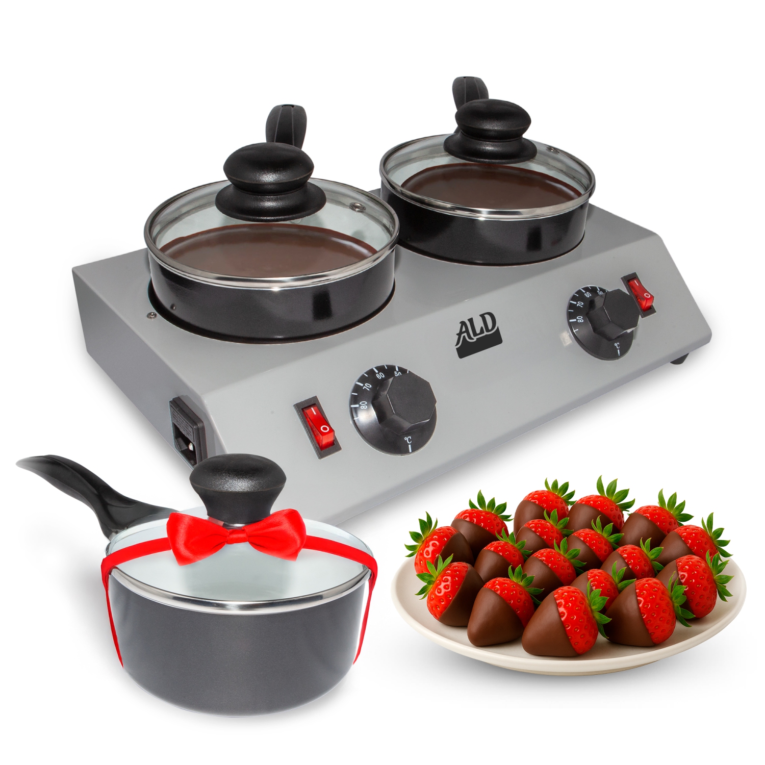 GR-D20048 Chocolate Melting Machine | Professional Tempering Pot | Electric Fondue | 110V