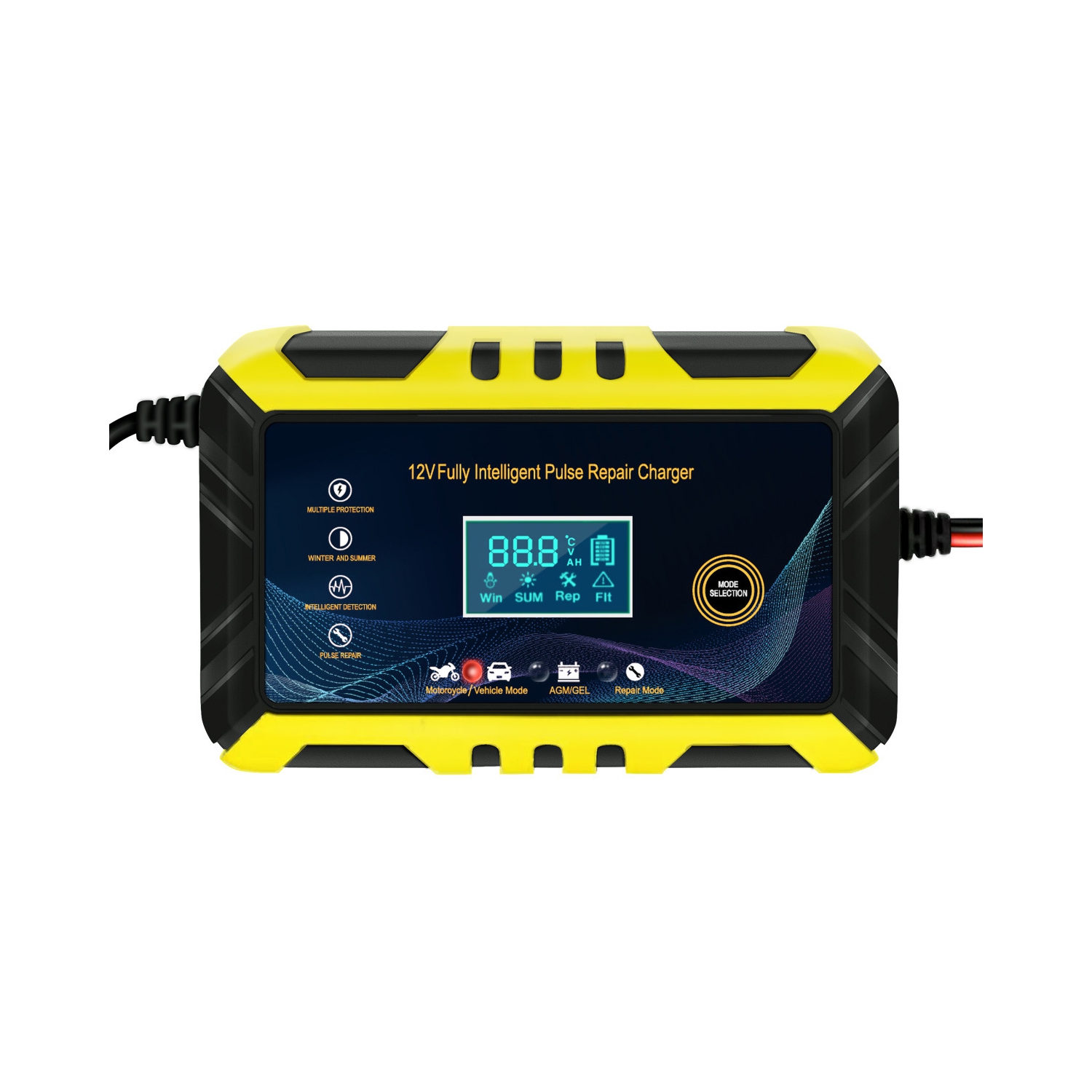 Car Battery Charger - Energy Saving Battery Maintainer | Automatic Battery Charger with Safety Protection