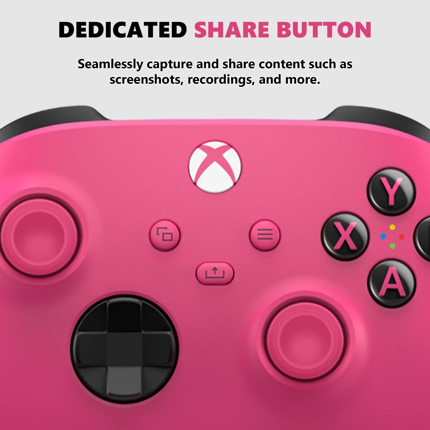 Manette de jeu sans fil Xbox boîte ouverte – Rose foncé – Xbox Series X|S, Xbox One, PC Windows, Android et iOS