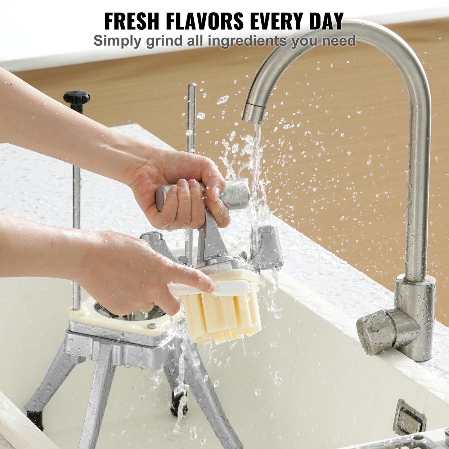 VEVOR Commercial Vegetable Fruit Chopper 3/8″ Blade Heavy Duty Professional Food Dicer Kattex French Fry Cutter Onion Slicer Stainless Steel for