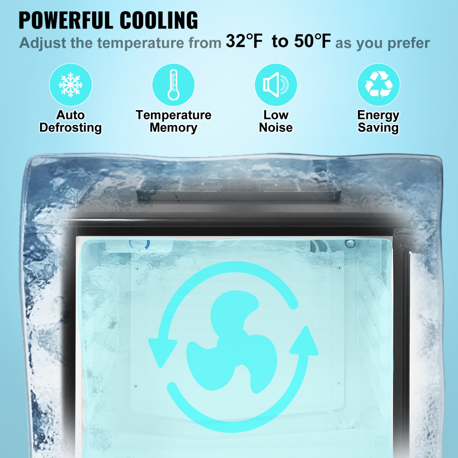 VEVOR Beer Kegerator, Dual Tap Draft, Full Size Keg Refrigerator with CO2 Cylinder, Shelves, Drip Tray & Rail, 32°F- 50°F Temperature Control, Hold