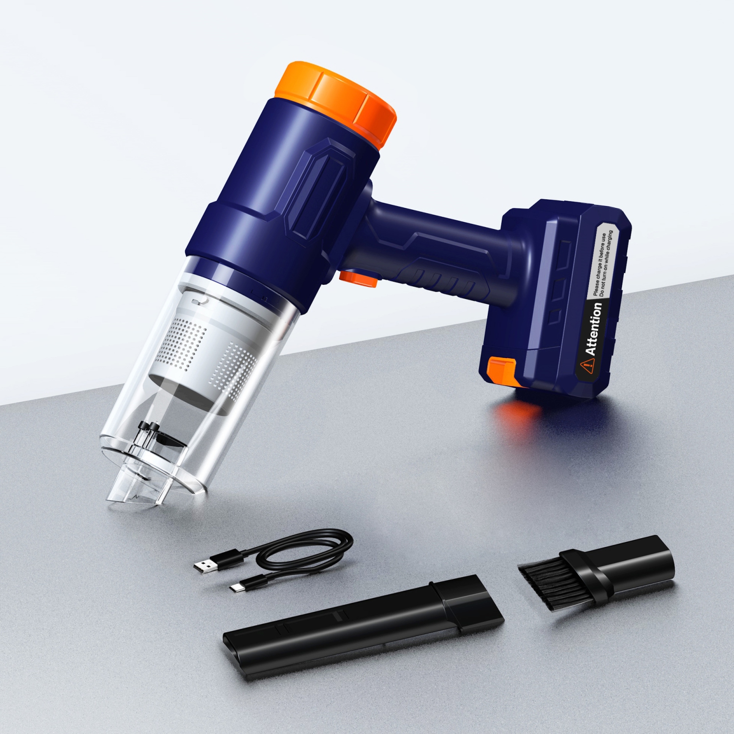 Handheld vacuum cleaner, suction power 10000PA, removable lithium battery, wireless battery replacement, super suction power, car-mounted handheld