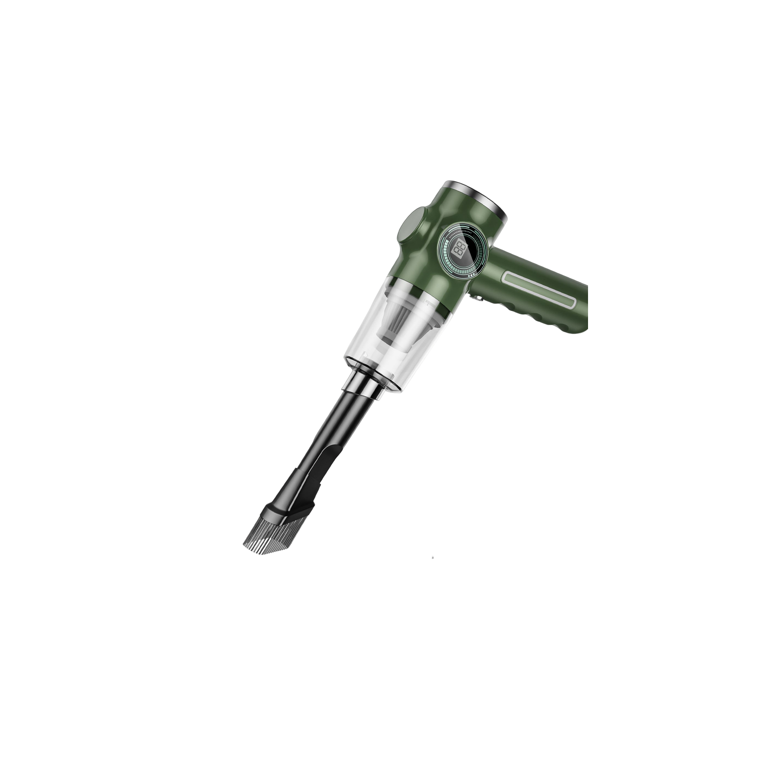 Vacuum cleaner wireless portable dust collector car household large suction handheld mini power display - green