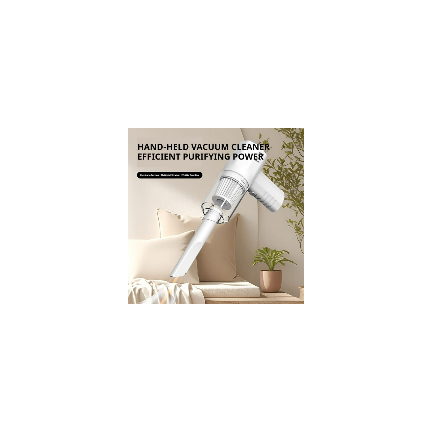 Household small rechargeable high-power car handheld vacuum cleaner suction and blowing dual-purpose large suction power wireless car vacuum cleaner