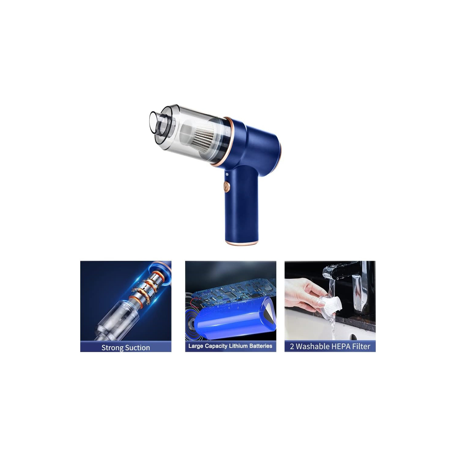 Wireless handheld car vacuum cleaner multifunctional powerful blowing and suction household small portable