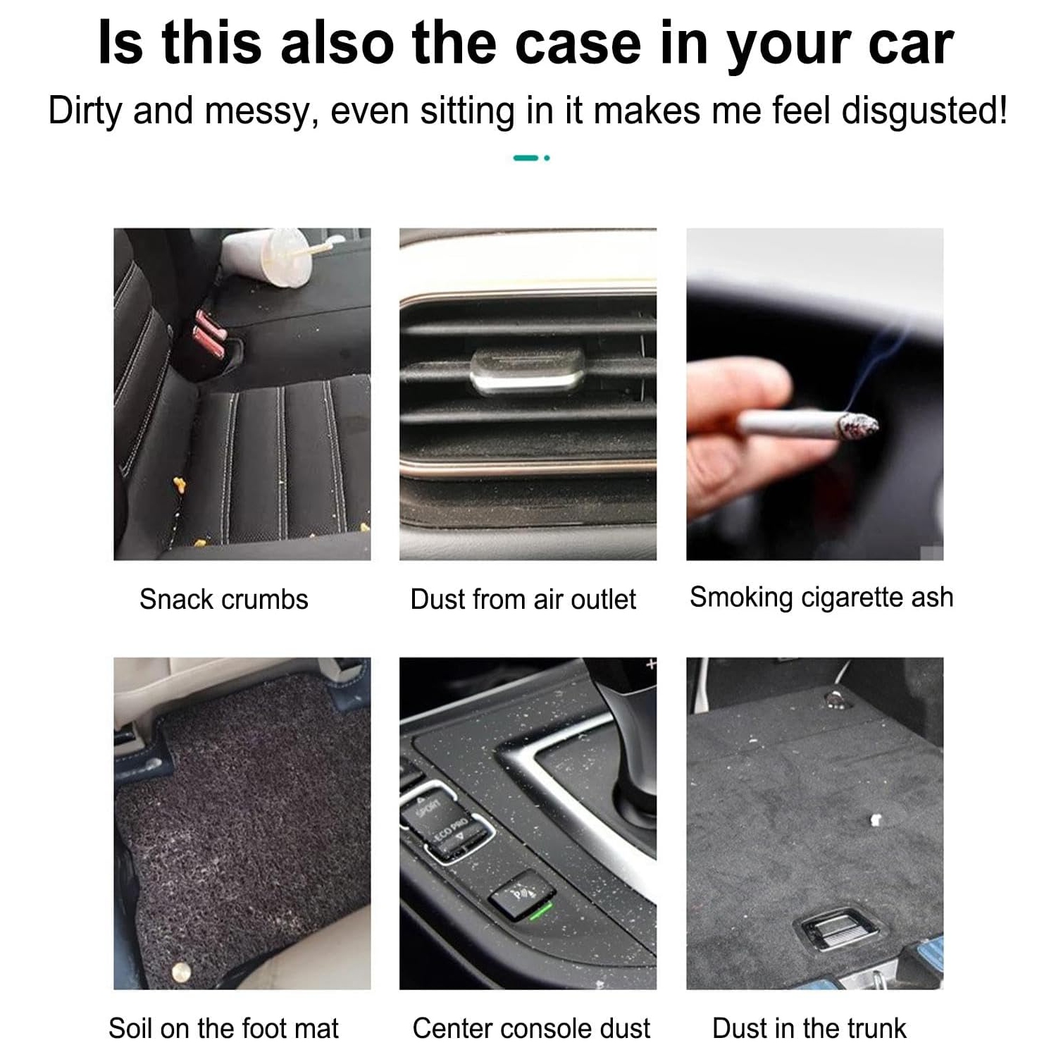 Car vacuum cleaner car wireless charging car home handheld small car mini high power suction——Green