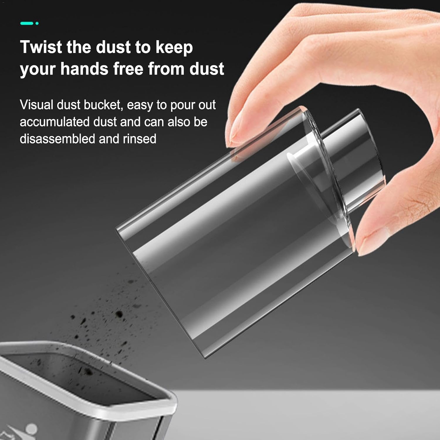 Car vacuum cleaner car wireless charging car home handheld small car mini high power suction——Black