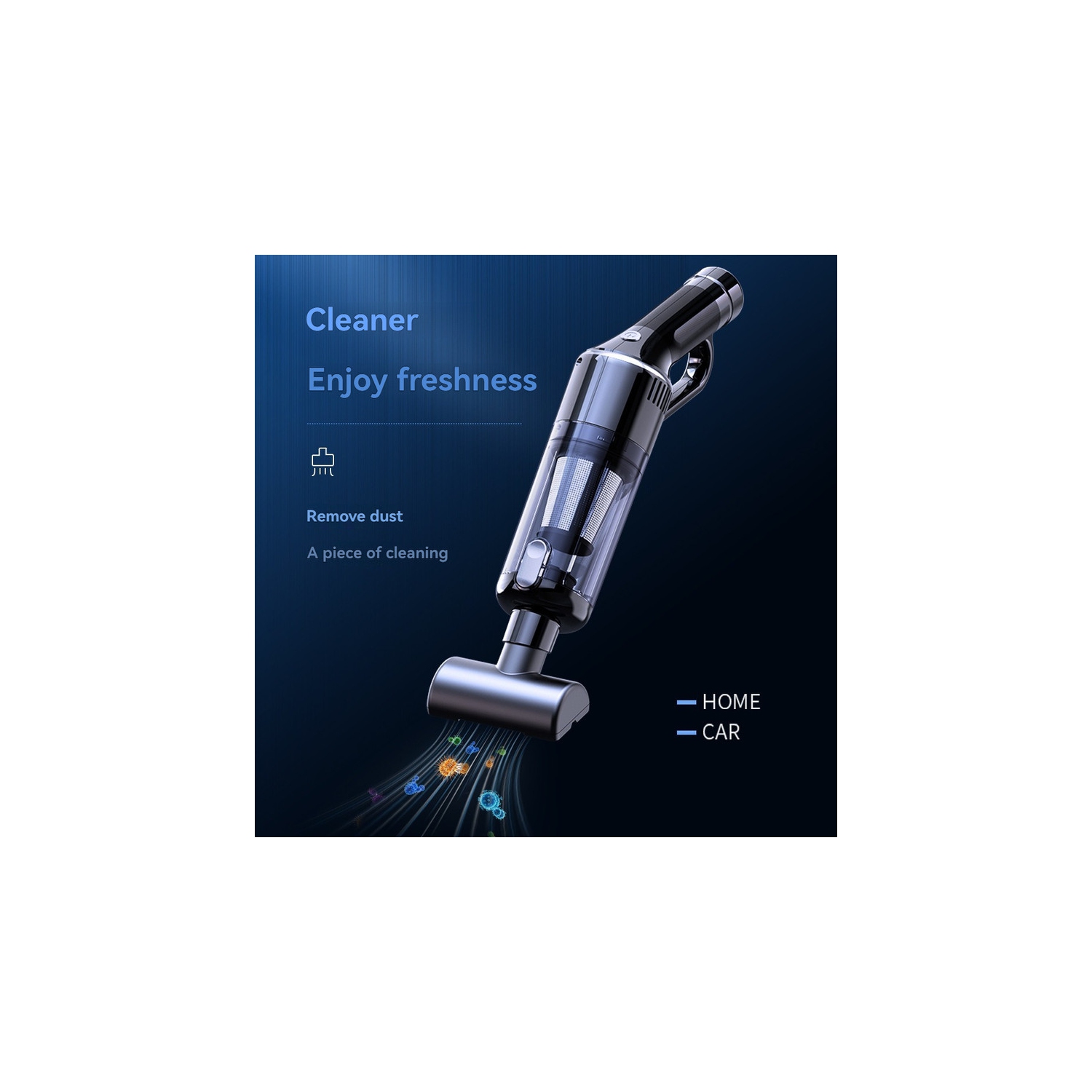 Car Vacuum Cleaner Car Handheld Large Suction Wireless Charging Car Household Small Super Suction - black