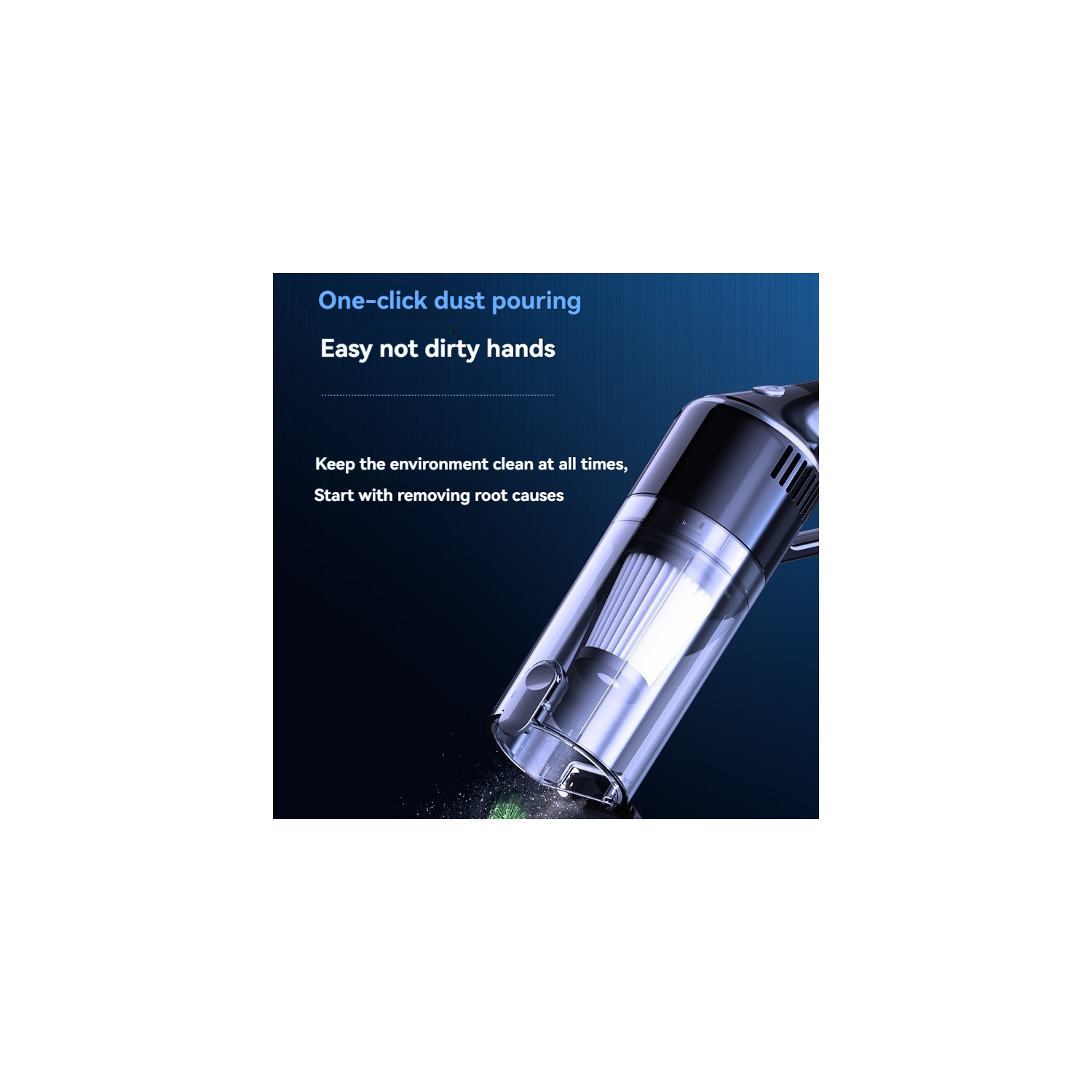 Car Vacuum Cleaner Car Handheld Large Suction Wireless Charging Car Household Small Super Suction - White