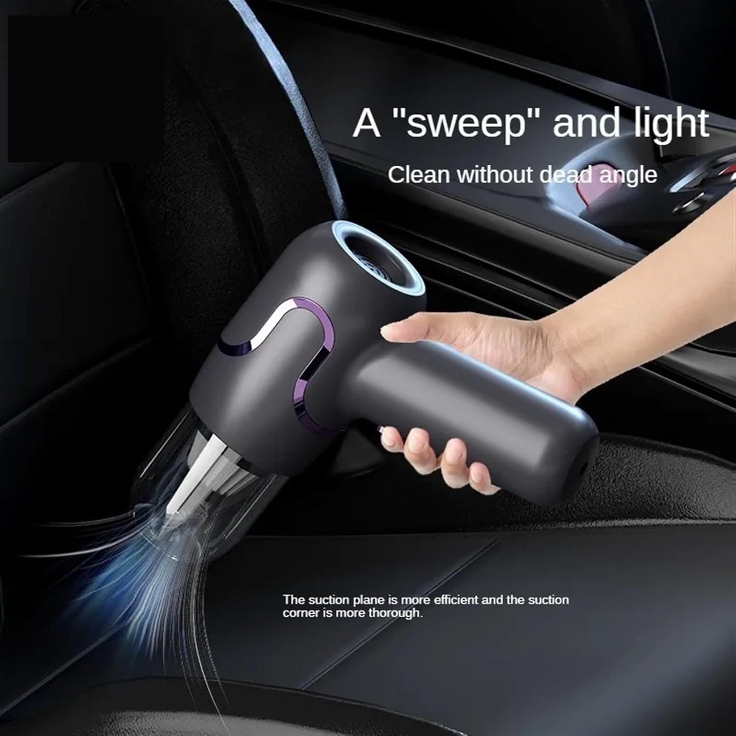 Car Vacuum Cleaner 3 in 1 Wireless Charging High Power Vacuum Cleaner Car and Home Dual Use Handheld Vacuum Cleaner with High Suction Power - White