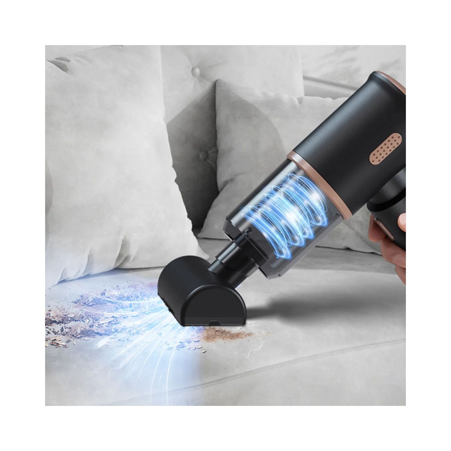 Blowing and suction integrated car vacuum cleaner, home and car dual-purpose mini dust collector, strong suction power, wireless handheld portable