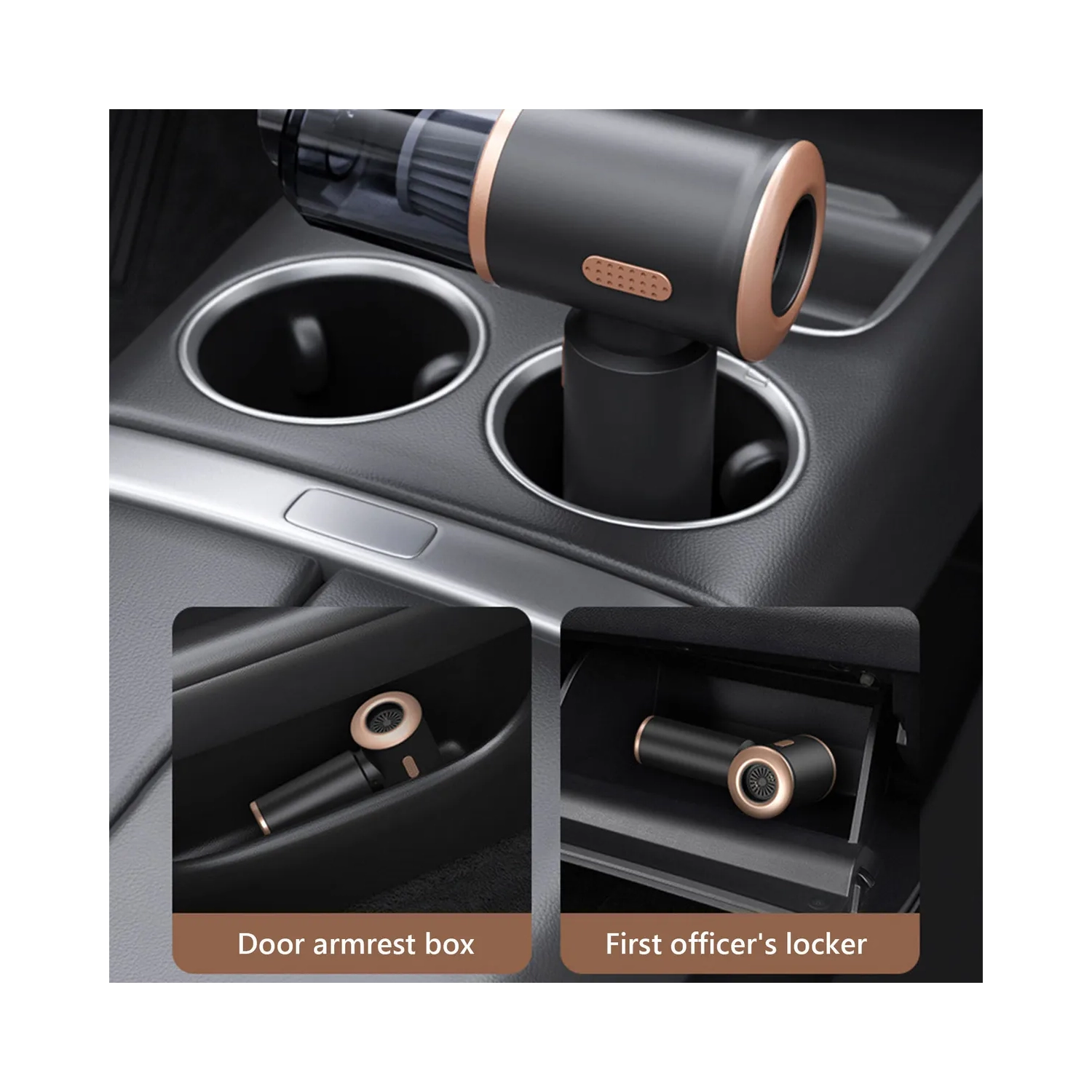 Blowing and suction integrated car vacuum cleaner, home and car dual-purpose mini dust collector, strong suction power, wireless handheld portable