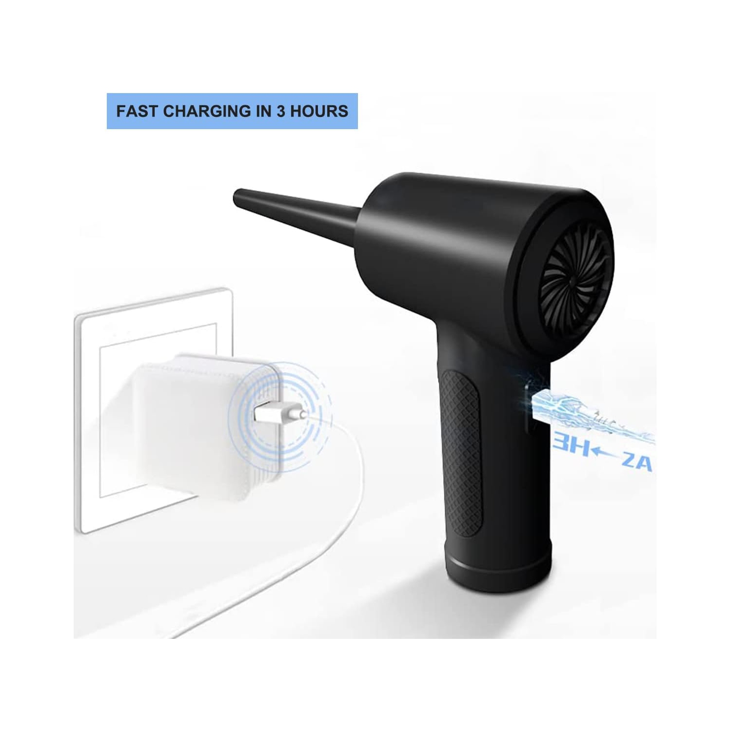 Souffleuse à poussière portative voiture portative domestique sans fil canon à poussière pour voiture aspirateur clavier ordinateur nettoyage