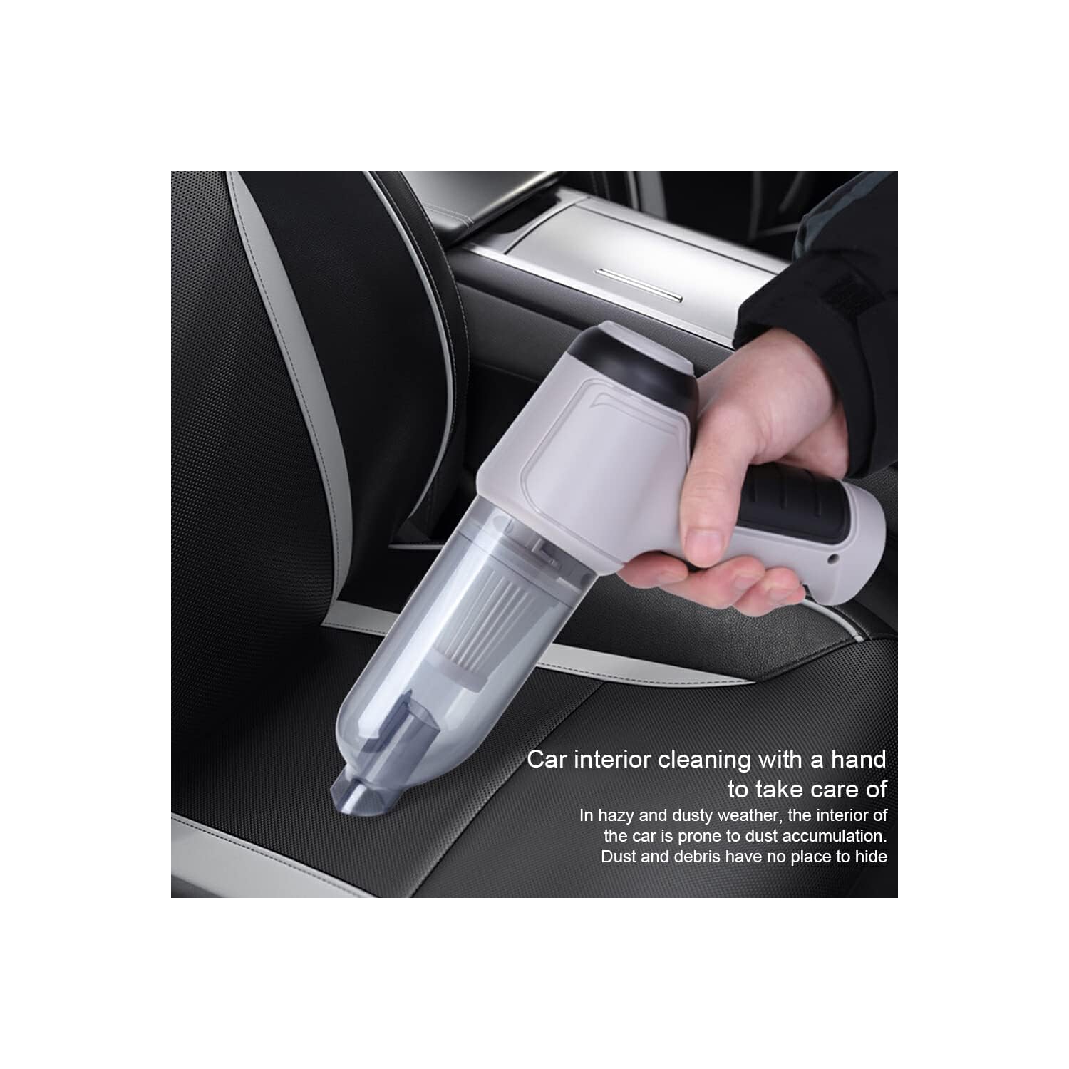 Car Vacuum Cleaner Cordless Wiper Duster ABS Handle Durable Household Accessories Cleaner - Green