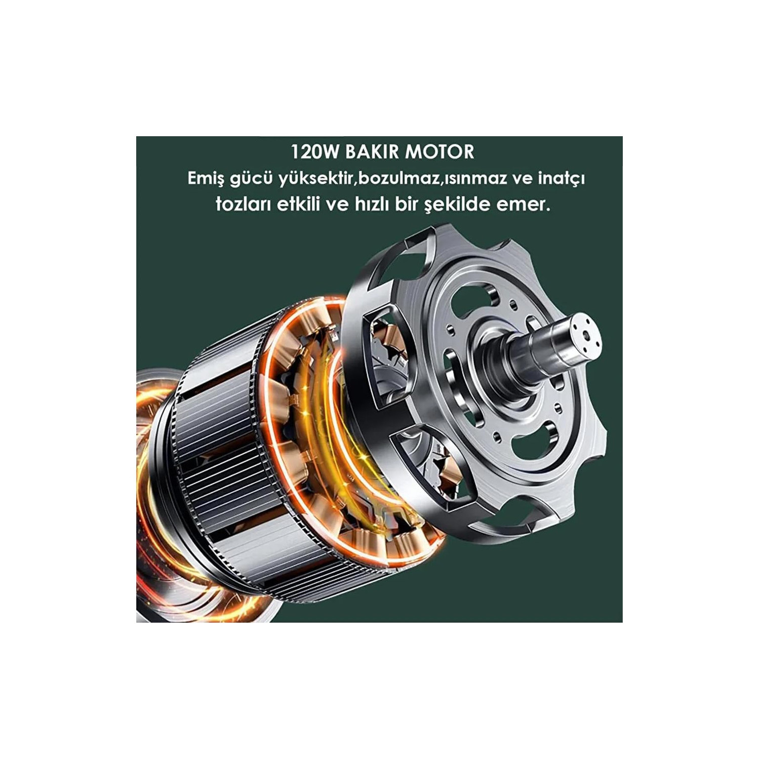 Car Vacuum Cleaner Cordless Wiper Duster ABS Handle Durable Household Accessories Cleaner - Green