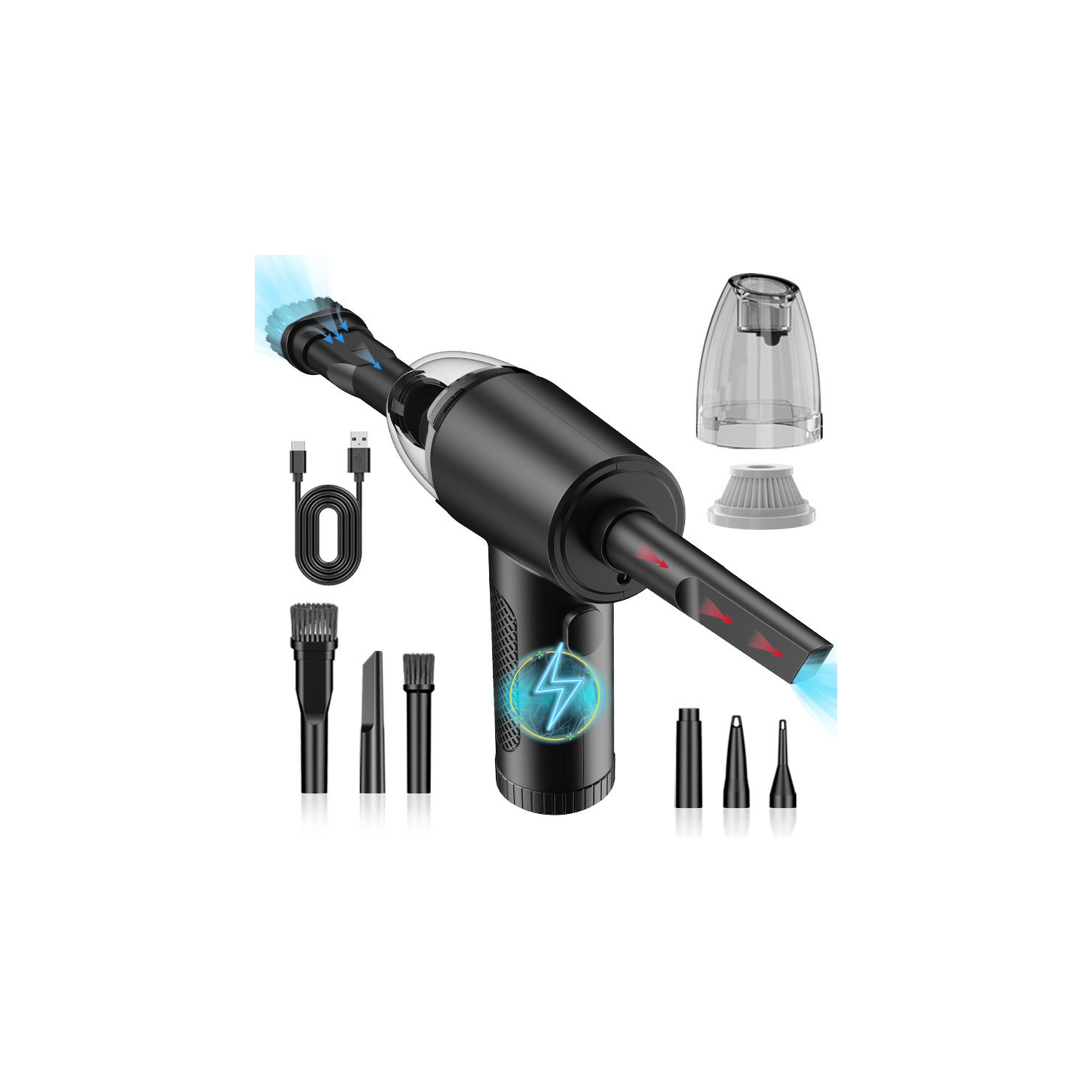 Portable dust collector Large capacity Small and portable Multifunctional cordless car vacuum cleaner