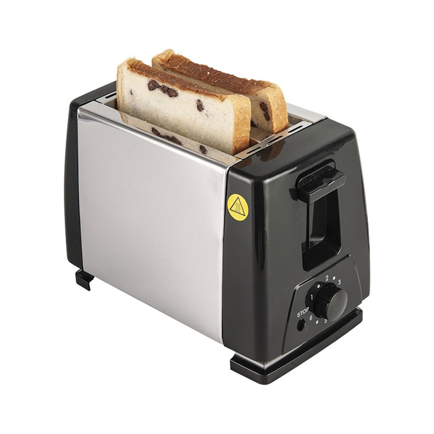 Classic Toaster with Dual Slots – Light to Crispy Settings, Heat-Resistant Design – Perfect for Apartments, Offices & Travel