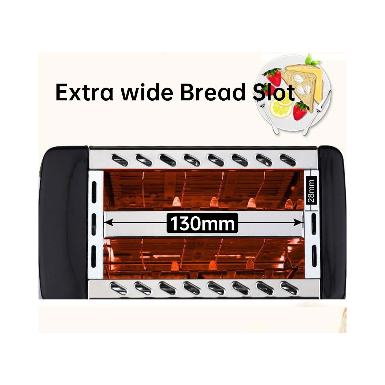 Classic Toaster with Dual Slots – Light to Crispy Settings, Heat-Resistant Design – Perfect for Apartments, Offices & Travel