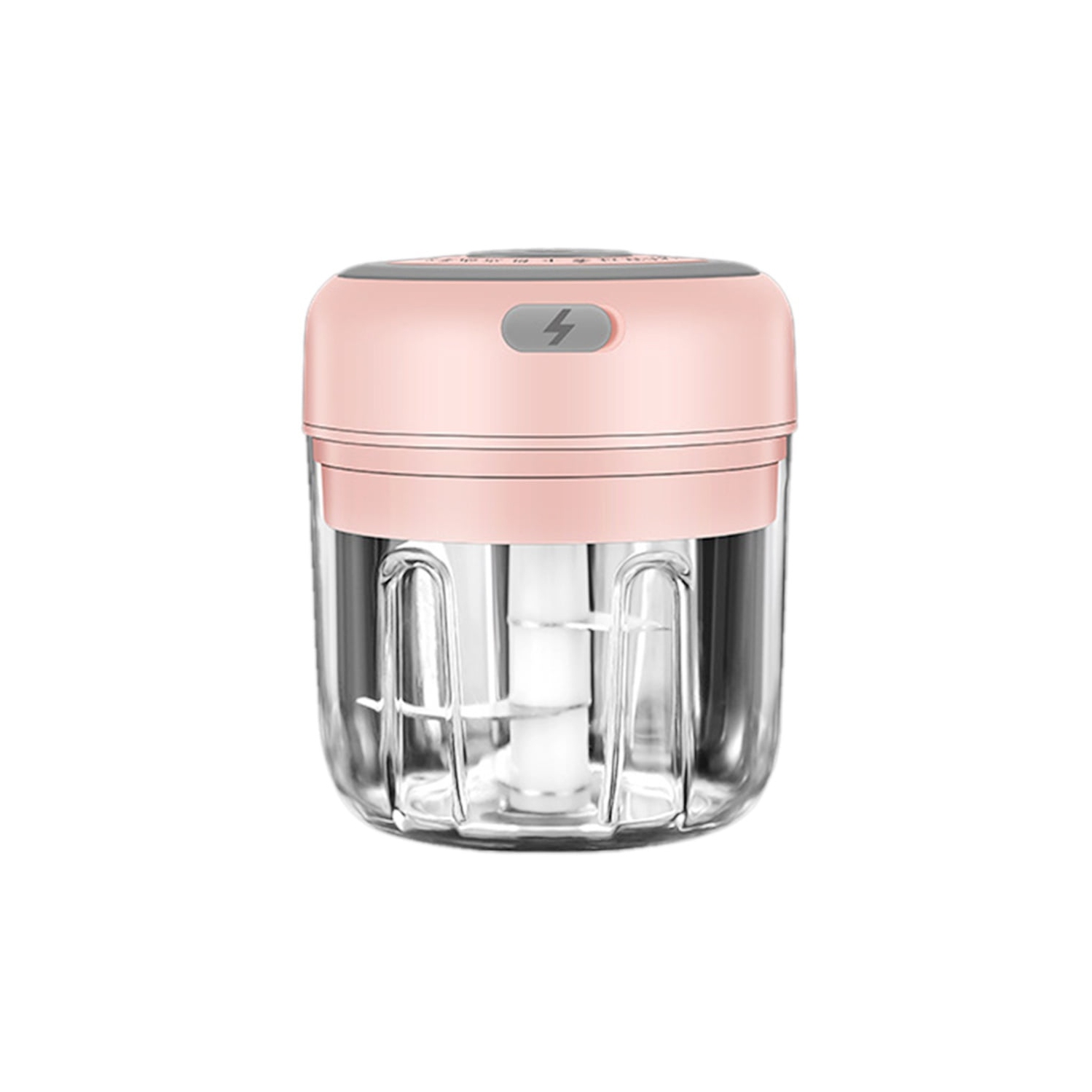 30W Mini Food Chopper - Electric Garlic Ginger Nut Crusher with Stainless Steel Blades, Easy to Clean, USB Rechargeable