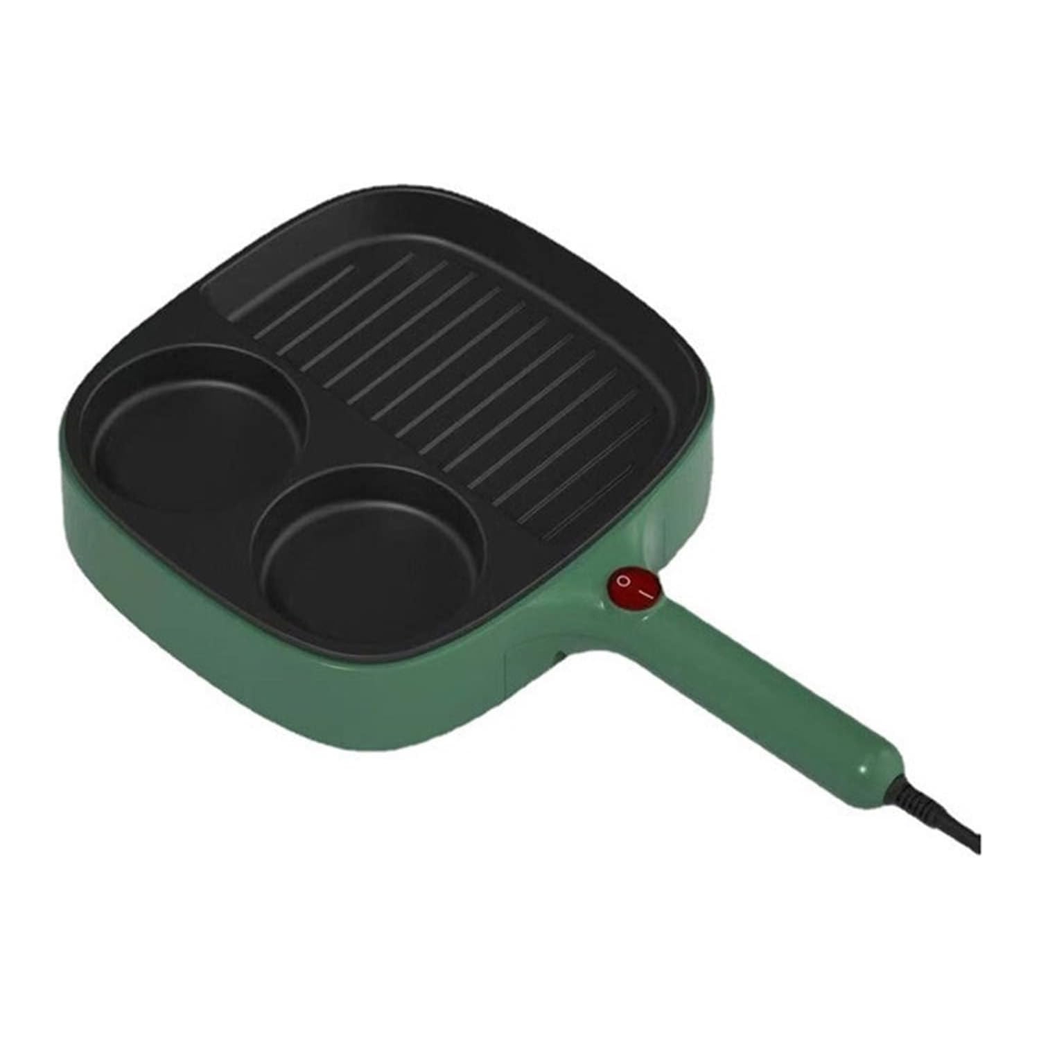 Multifunctional cooking pot - perfect for breakfast and grilling - ergonomic handles for beginners to hold comfortably and with quick-clean non-stick