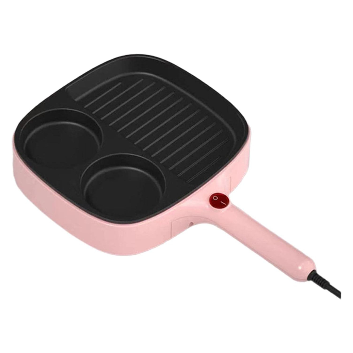 Multifunctional cooking pot - perfect for breakfast and grilling - ergonomic handles for beginners to hold comfortably and with quick-clean non-stick