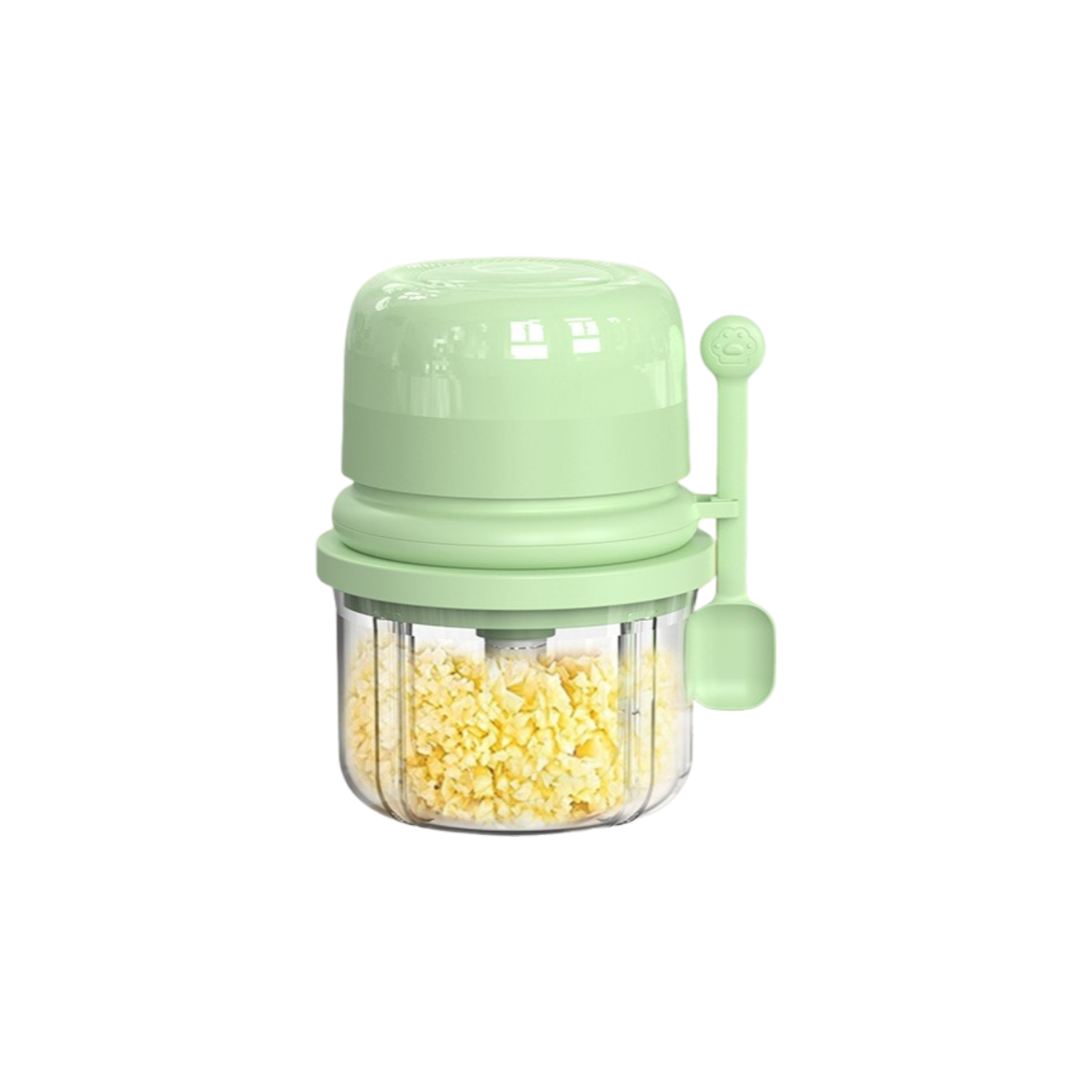 Mini Electric Garlic Mincer - Home Supplementary Food, 6 Stainless Steel Blades, Thick Non-slip High Hardness Glass, Easy to Clean, USB Charging