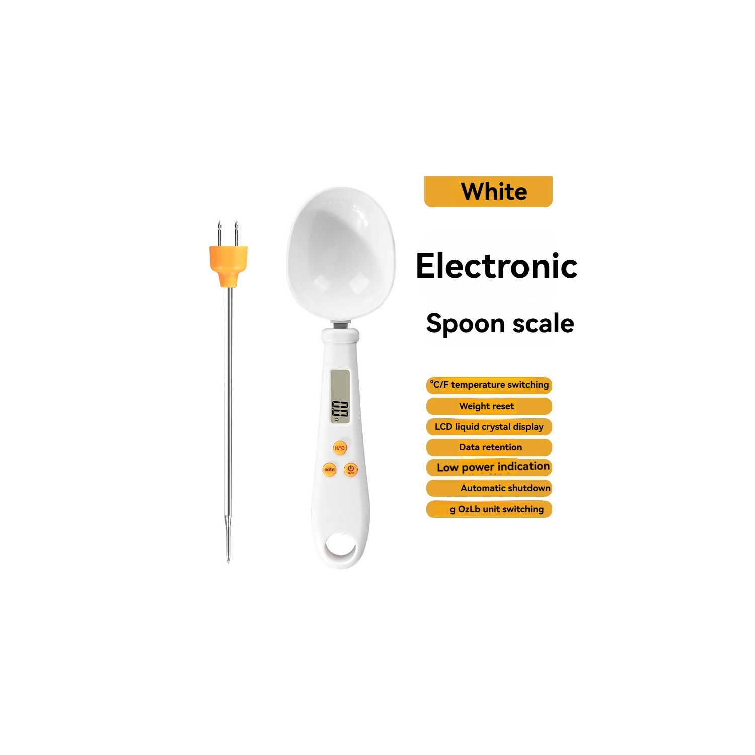 500g/0.1g electronic measuring spoon scale – high-precision kitchen baking scale, suitable for coffee, milk powder, flour, LCD display with