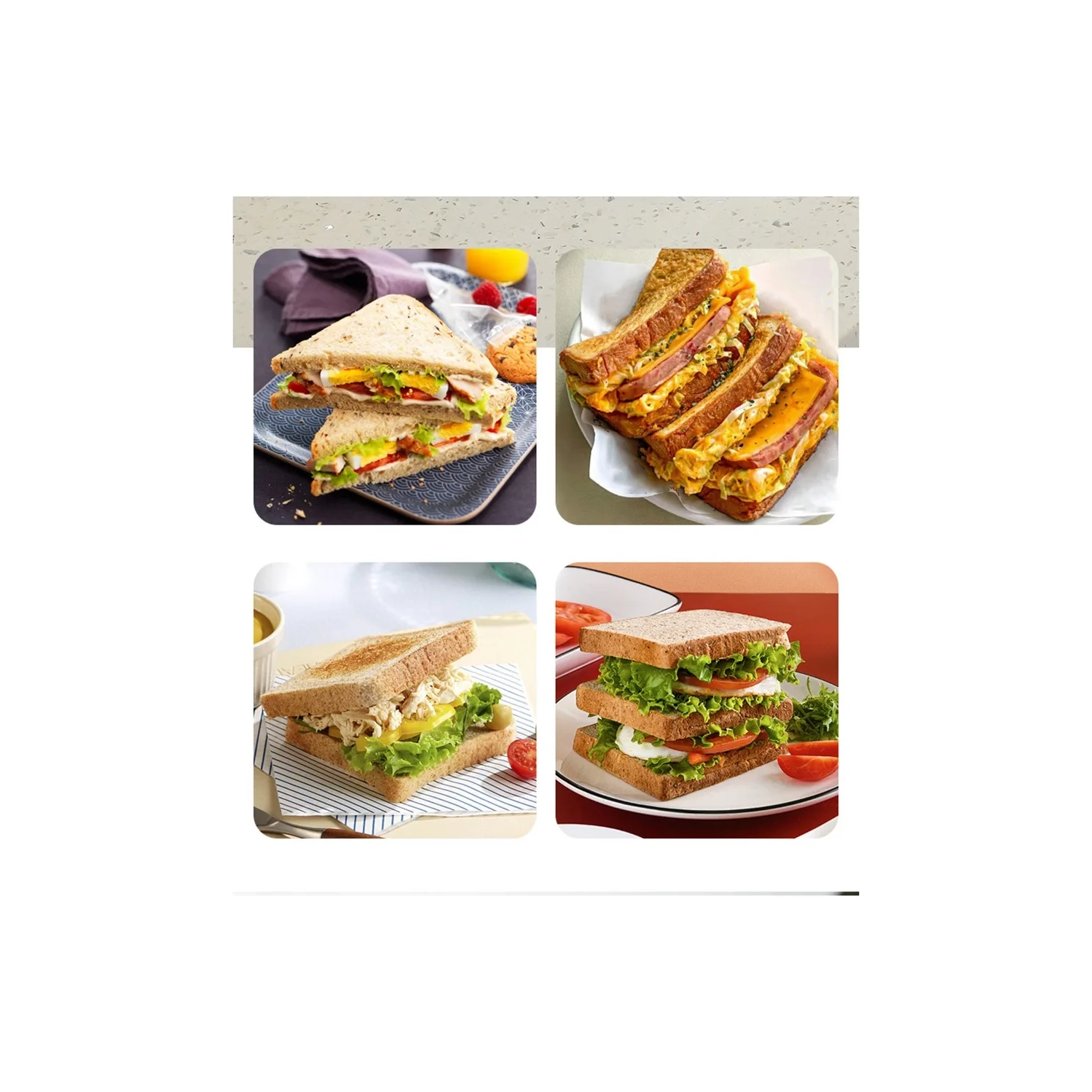 Plaque de gril électrique multifonctionnelle - design pour débutants, adapté pour les steaks, les hamburgers, etc. - 900&nbsp;W chauffage rapide,