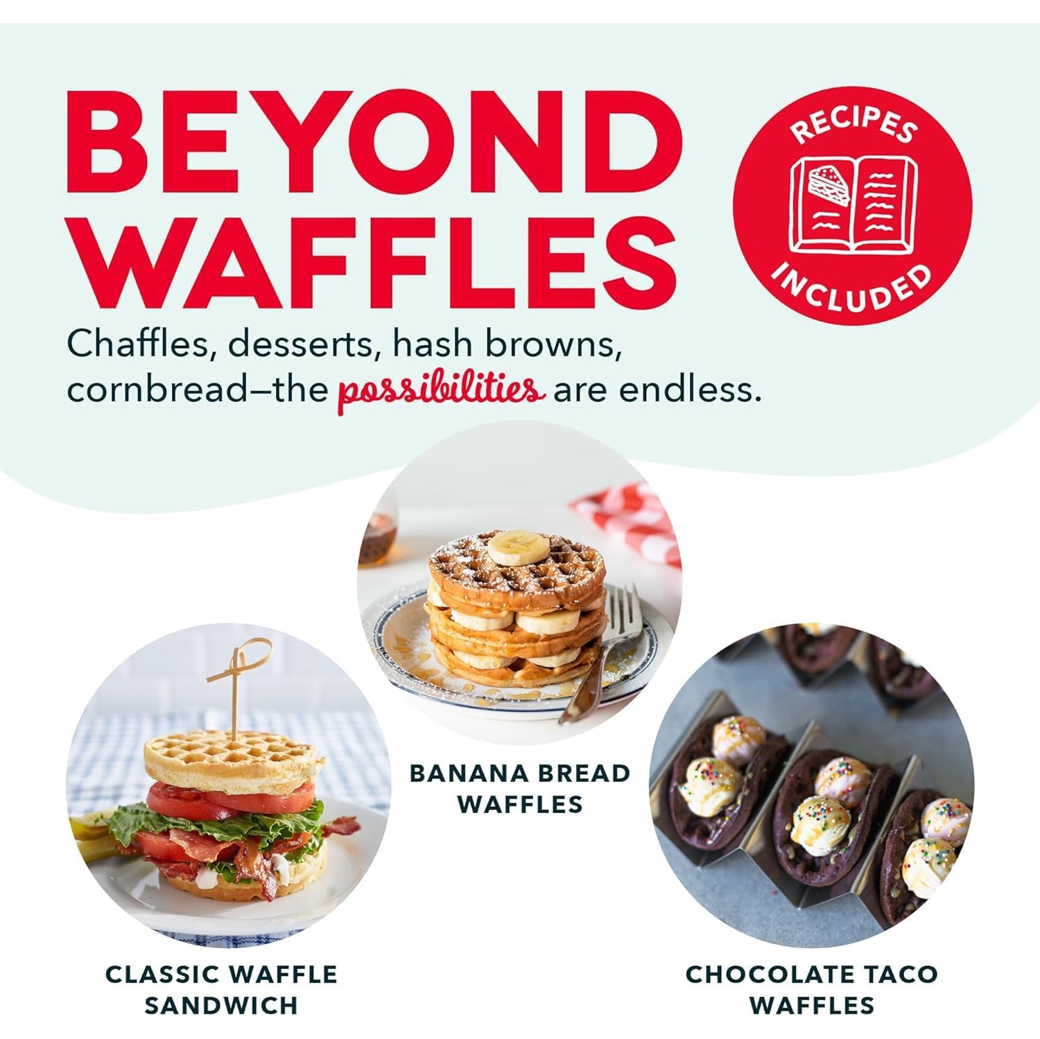 Mini waffle maker – multifunctional, fast heating, versatile cooking functions, non-stick surface, easy to clean, ideal for the family