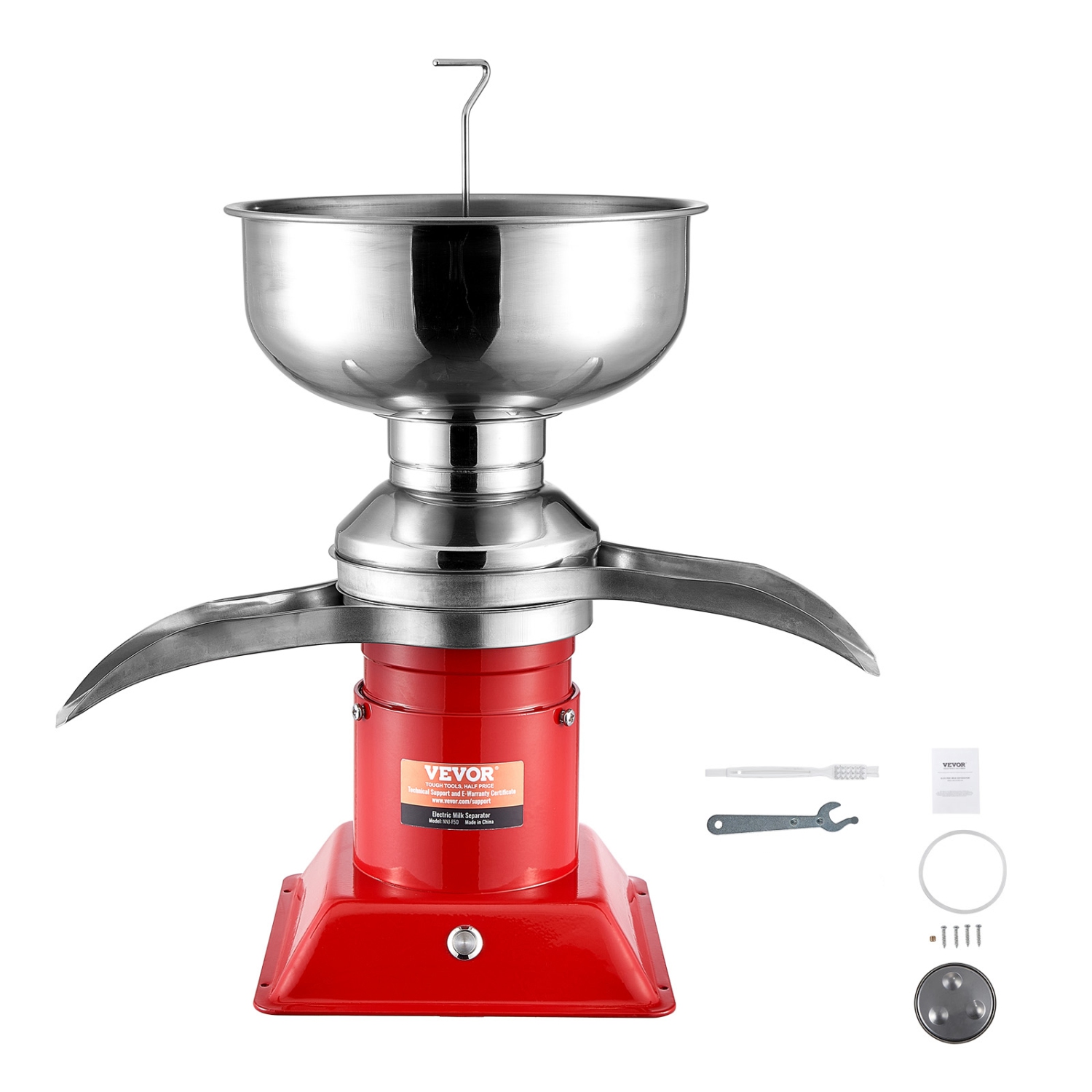 VEVOR 30W Milk Cream Centrifugal Separator, 304 Stainless Steel Electric Cream Separators, 100L/H Output 10500RPM Goat Milk Separator, Milk Skimmer