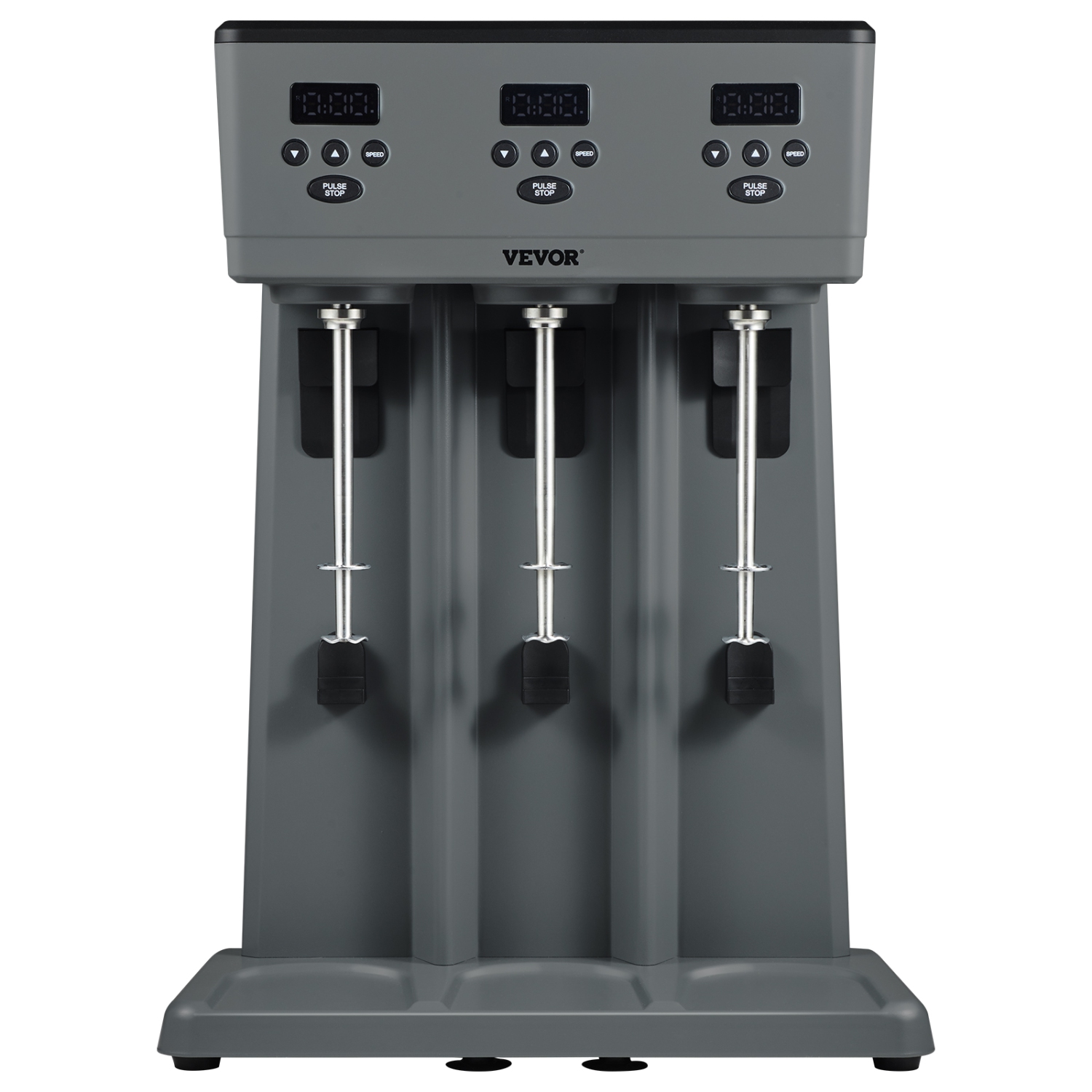 VEVOR 375W x 3 Milkshake Maker, Electric Milkshake Machine, Commercial Triple Heads Drink Mixer Blender, LED Intelligent Microswitch, 3-Speed