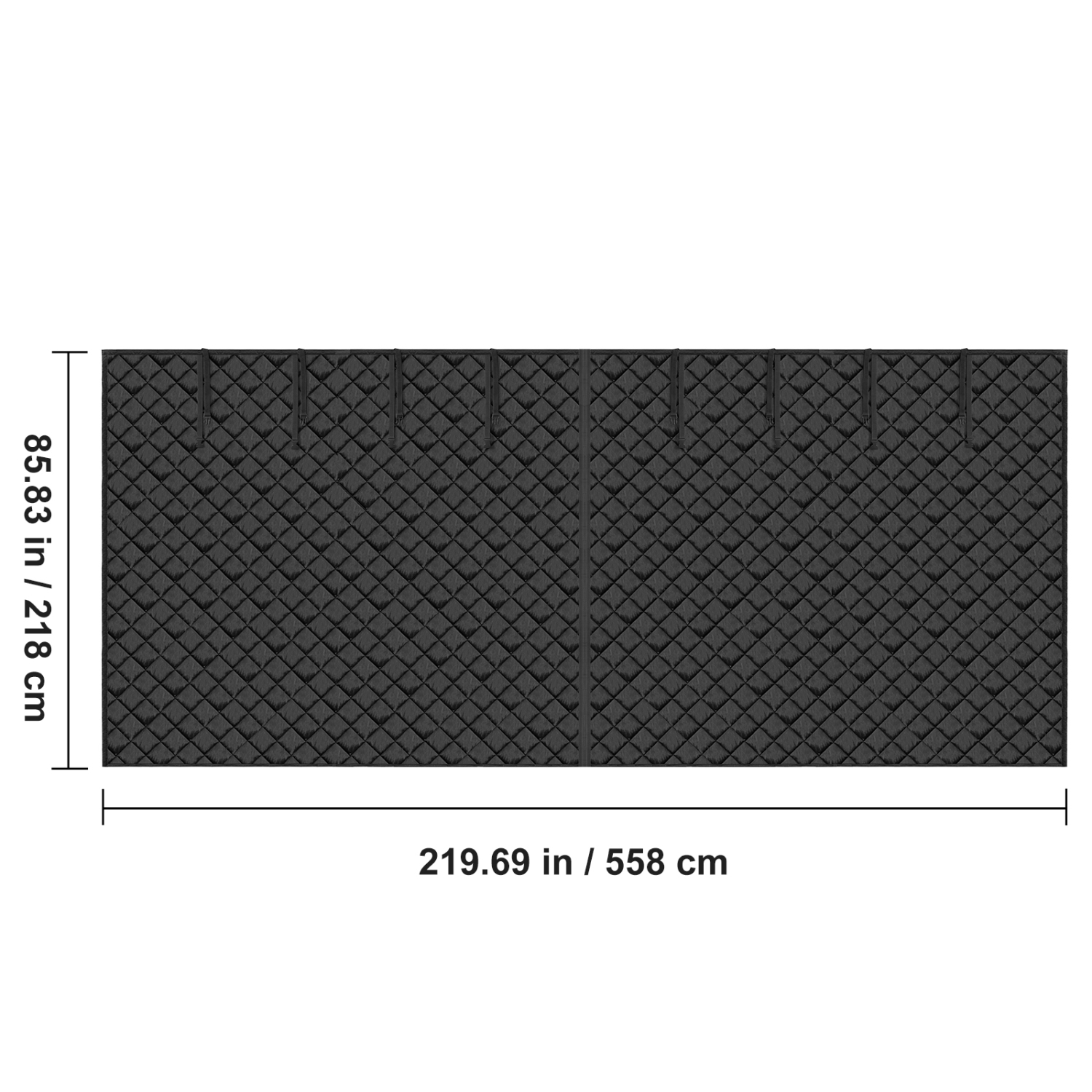 Écran de porte de garage VEVOR 18 x 7 pi pour l'hiver, trousse d'isolation pour porte de garage, rideau de porte magnétique isotherme avec fond lesté
