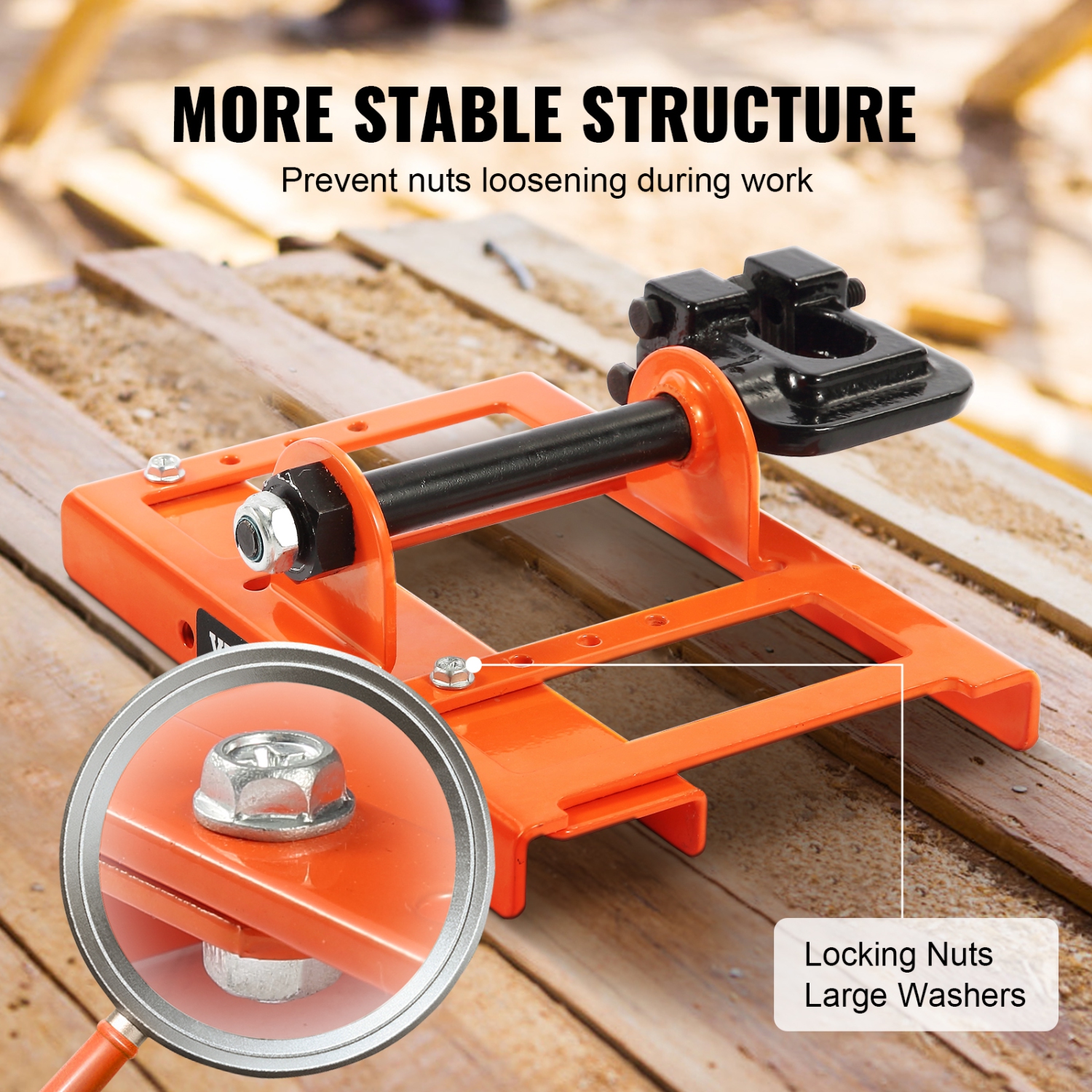 VEVOR 2"-6" Chainsaw Mill, Vertical Lumber Cutting Guide, Cast Iron Portable Timber Chainsaw Attachment, Lightweight Wood Timber Milling Attachment