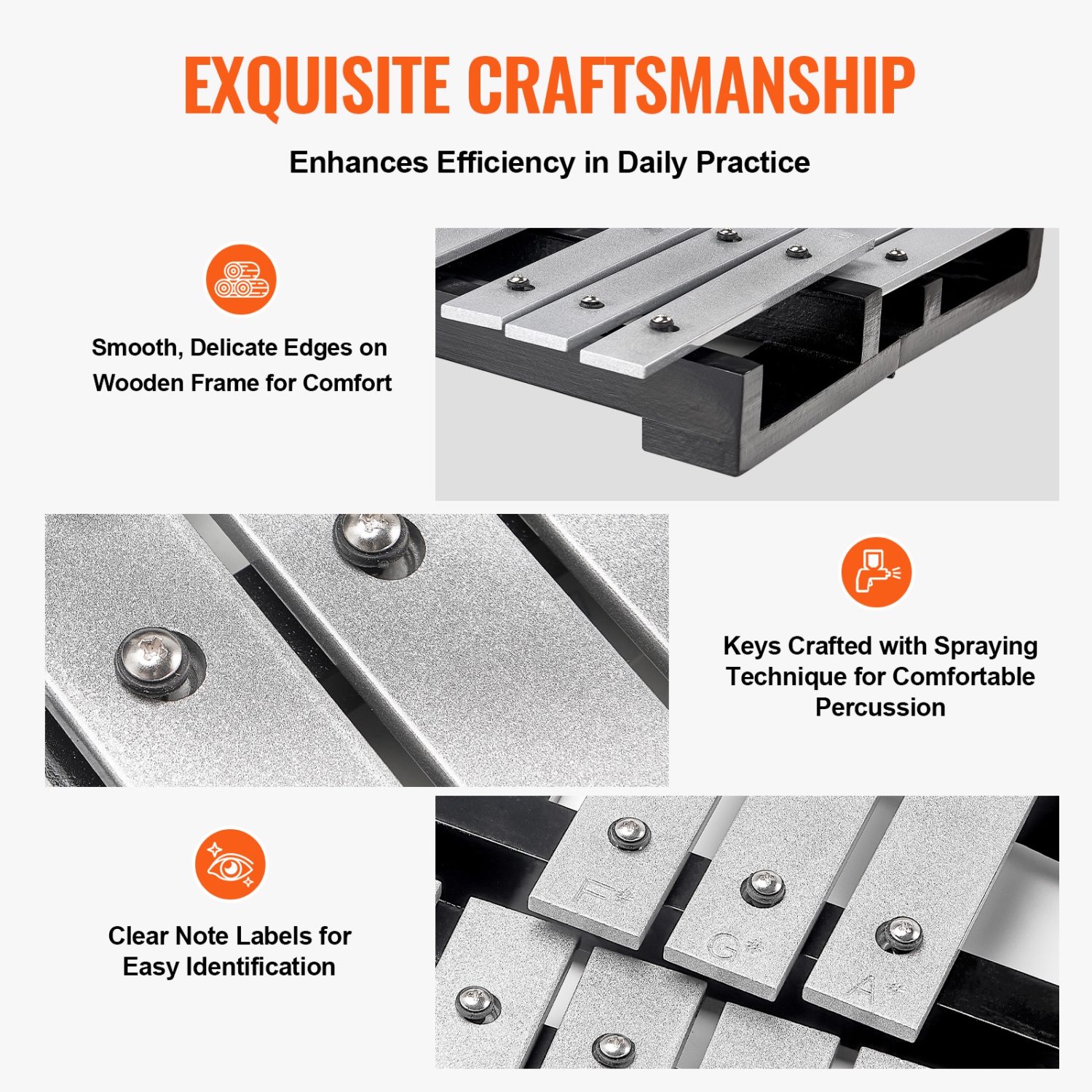 VEVOR 30 Note Glockenspiel Xylophone Bell Kit, Percussion Instrument with Mallets, Drum Sticks and Carrying Bag, Professional Glockenspiel Xylophone