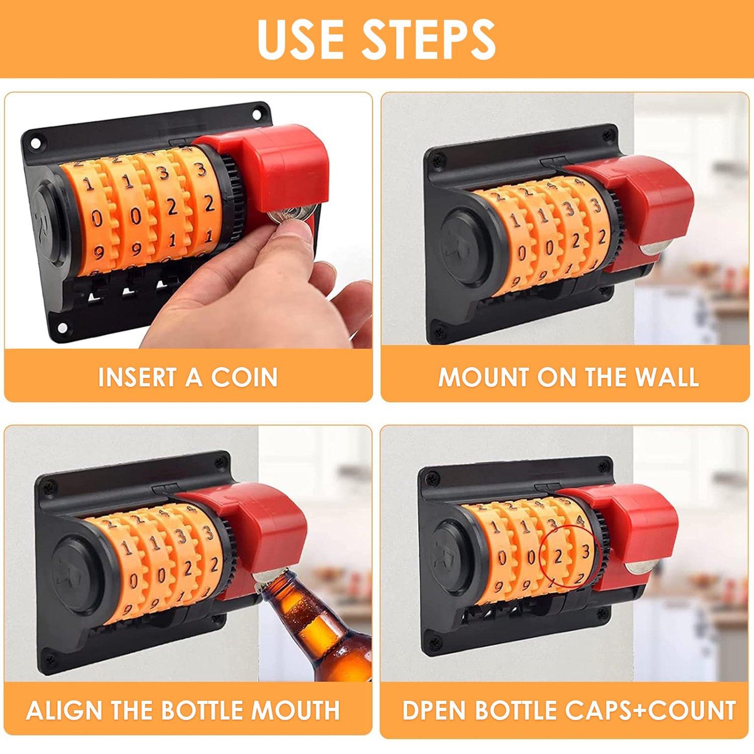 Wall Mounted Bottle Opener, Beer Bottle Opener, Beer Counter Bottle Opener