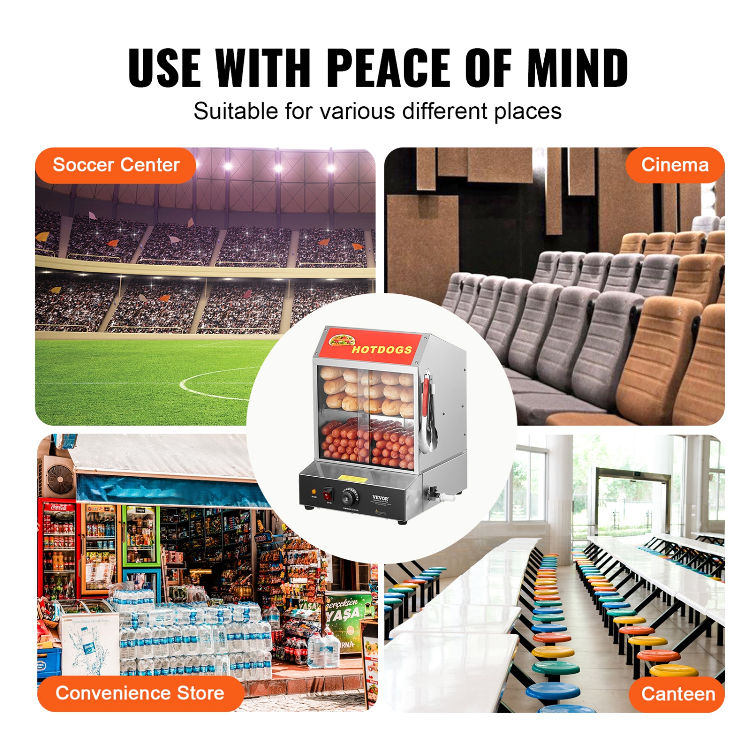 VEVOR 28.5QT Hot Dog Steamer, 2-Tier Stainless Steel Hot Dog Hut Steamer, 86℉~185℉ Temperature Control, Electric Bun Warmer with Tempered Glass Slide