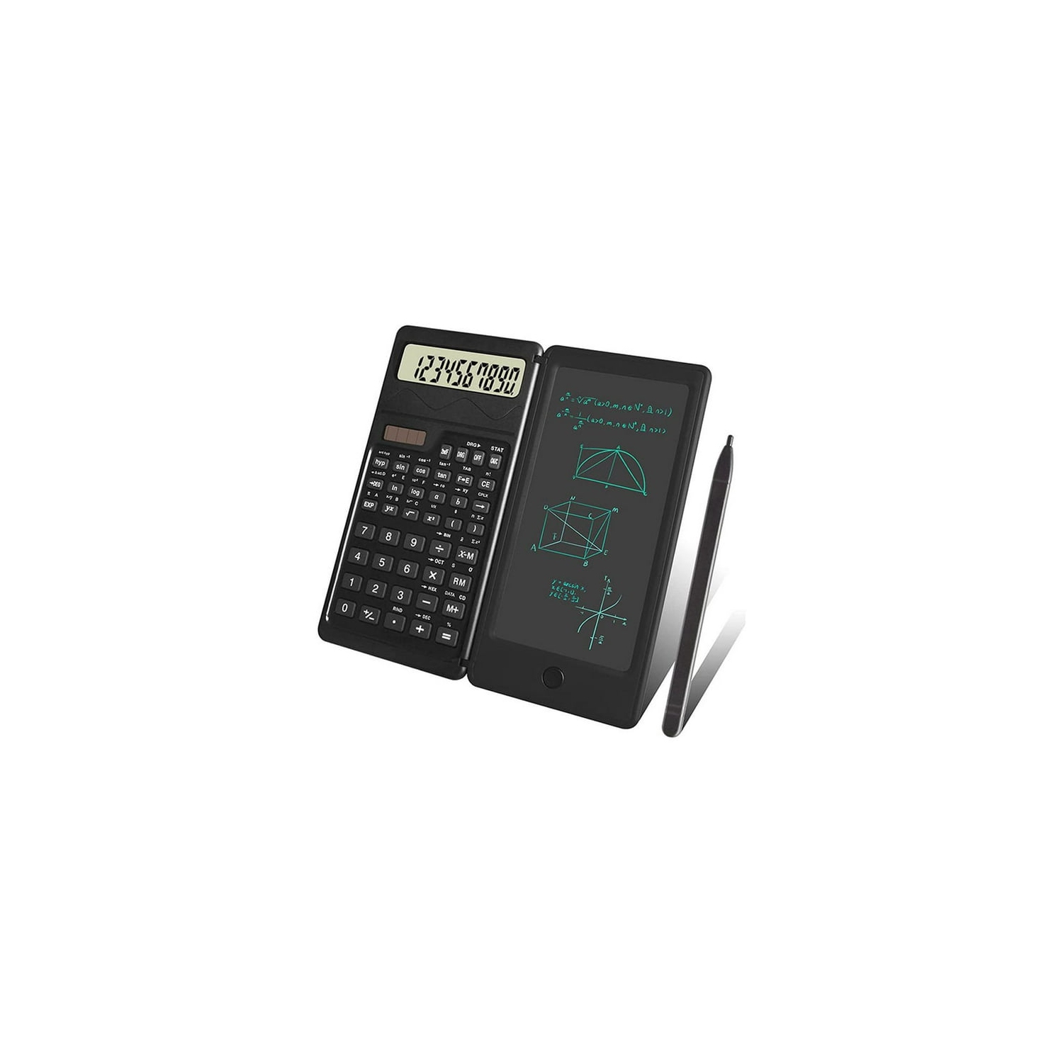 Calculatrice Tablette d'écriture à la main Fonction solaire/à piles Mini Comptoir d'ingénierie solaire Office d'étudiant