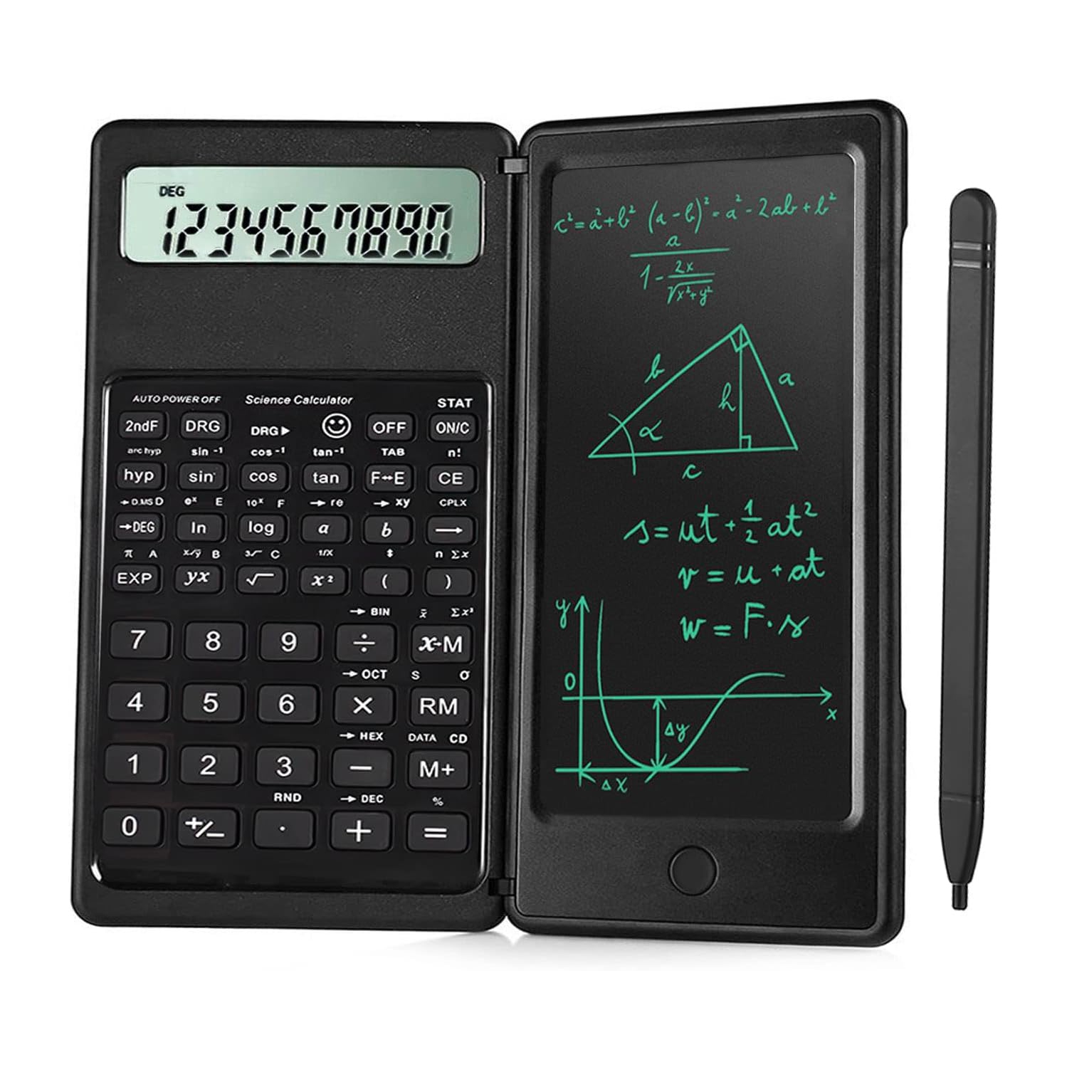 Folding scientific function calculator handwriting tablet calculator with LCD handwriting tablet student drawing tablet