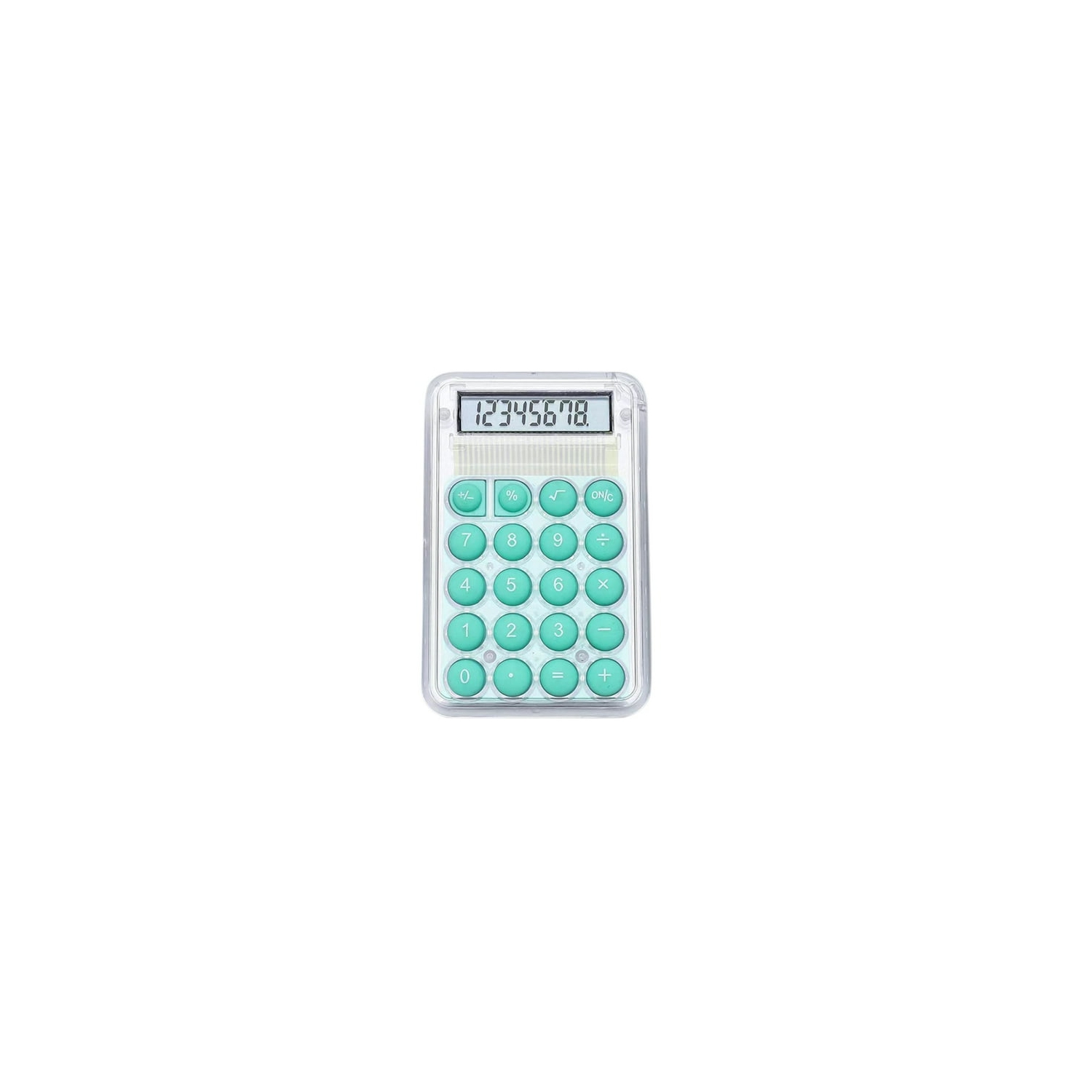 Mini Calculatrice Cute Student Special Computer, petite calculatrice portative de grande valeur transparente - Vert