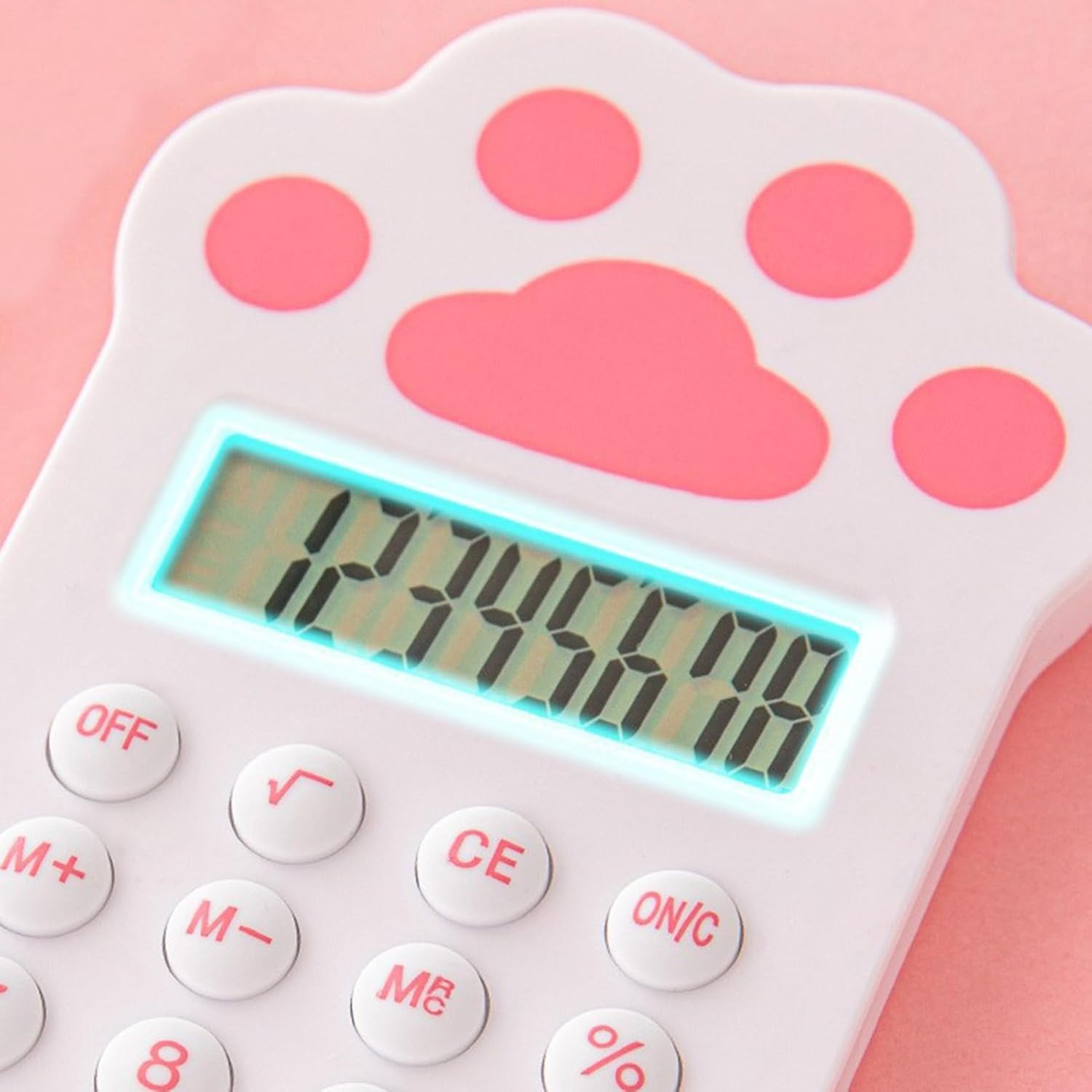 Mini Carrot Shaped Calculator Handheld Compact Portable Cartoon Strawberry Cat Paw Shape